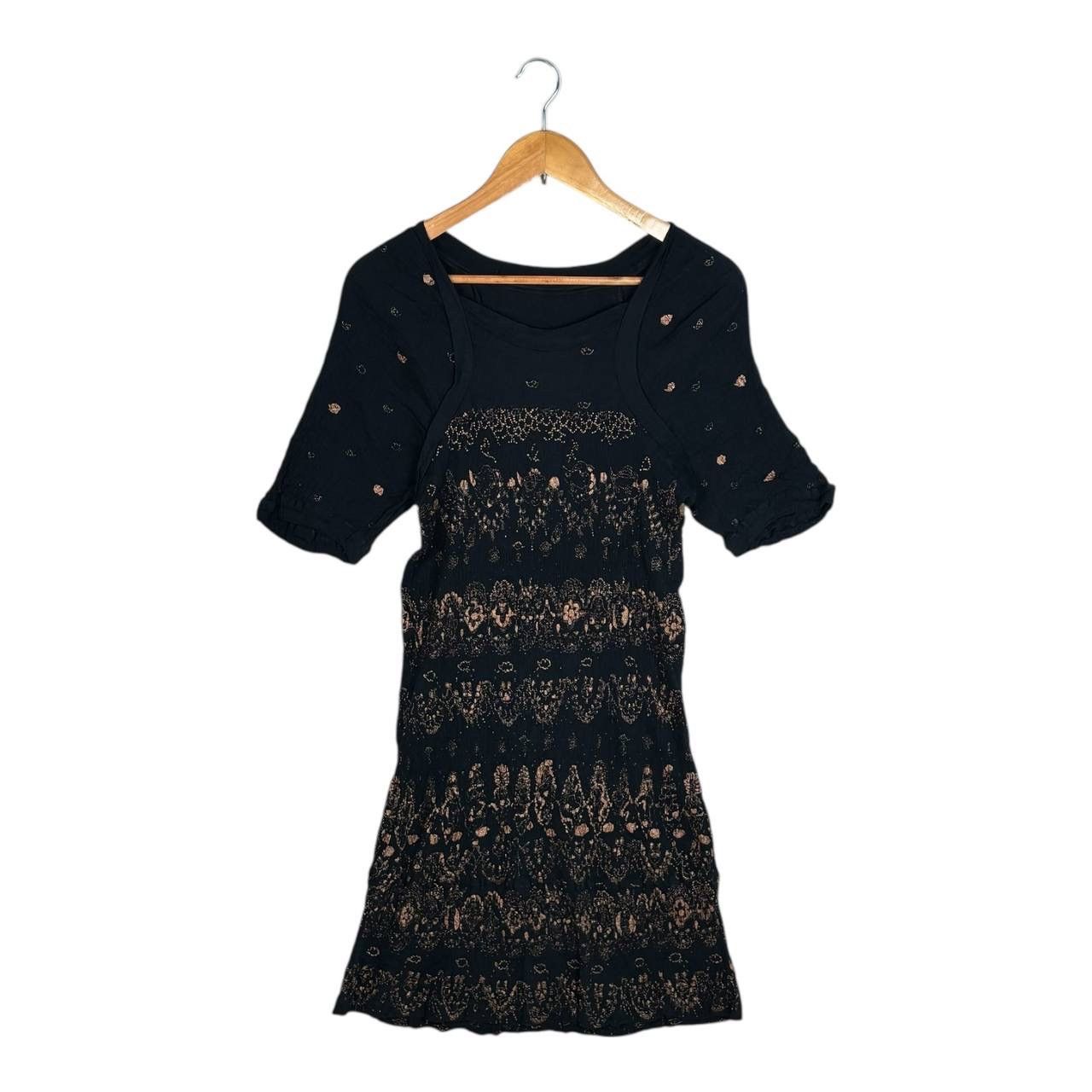 Tsumori Chisato Tsumori Chisato Archive Bronze Print Textured Midi Dress 2 Size M / US 6-8 / IT 42-44 - 2 Thumbnail