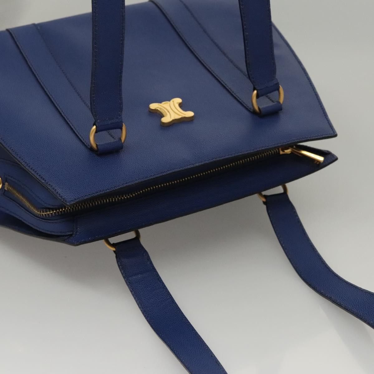 Celine CELINE Shoulder Bag Leather Blue Gold Size ONE SIZE - 6 Thumbnail