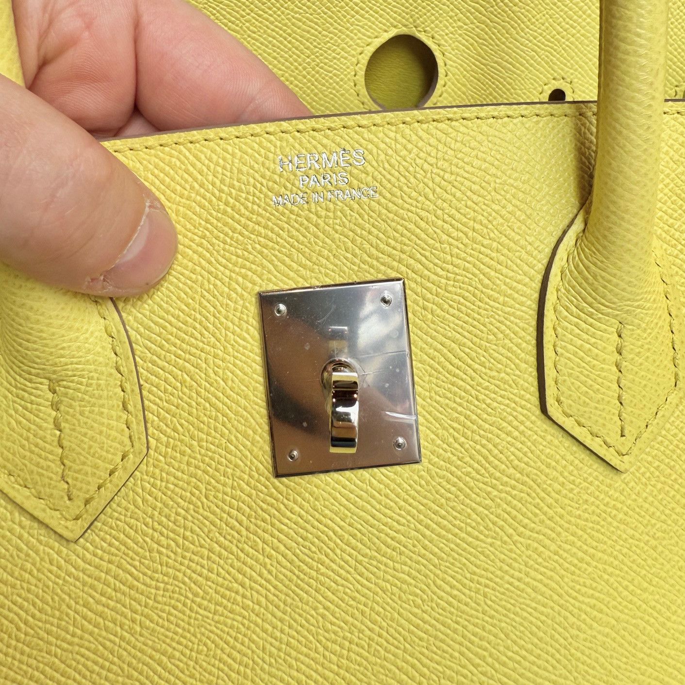 Hermes Hermès Soufre Yellow Epsom PHW Birkin 35 Bag Size ONE SIZE - 13 Thumbnail