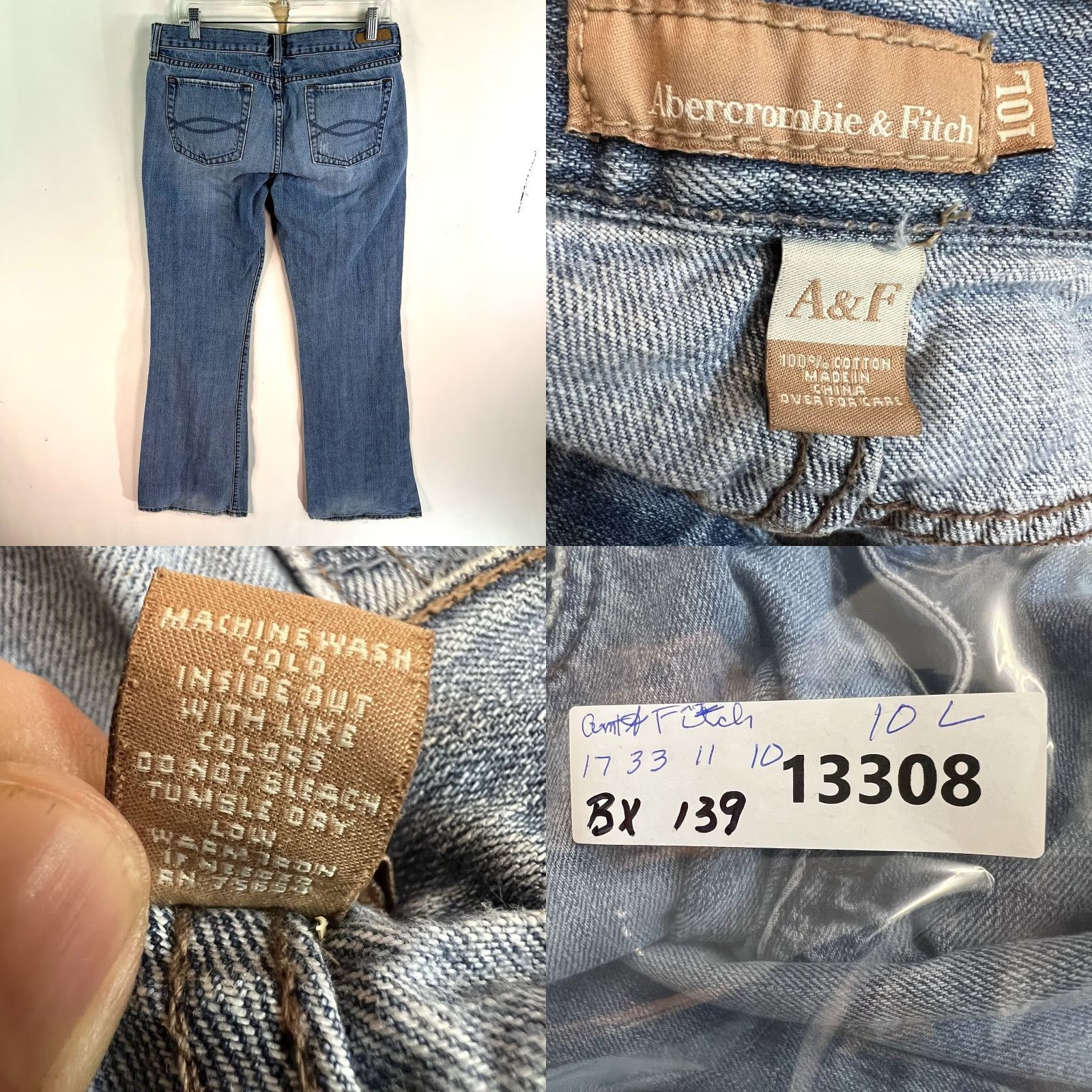 Abercrombie & Fitch Abercrombie & Fitch Womens Casual Regular Bootcut Blue Jeans Size 10 L 34X33 Size 32" / US 10 / IT 46 - 8 Thumbnail
