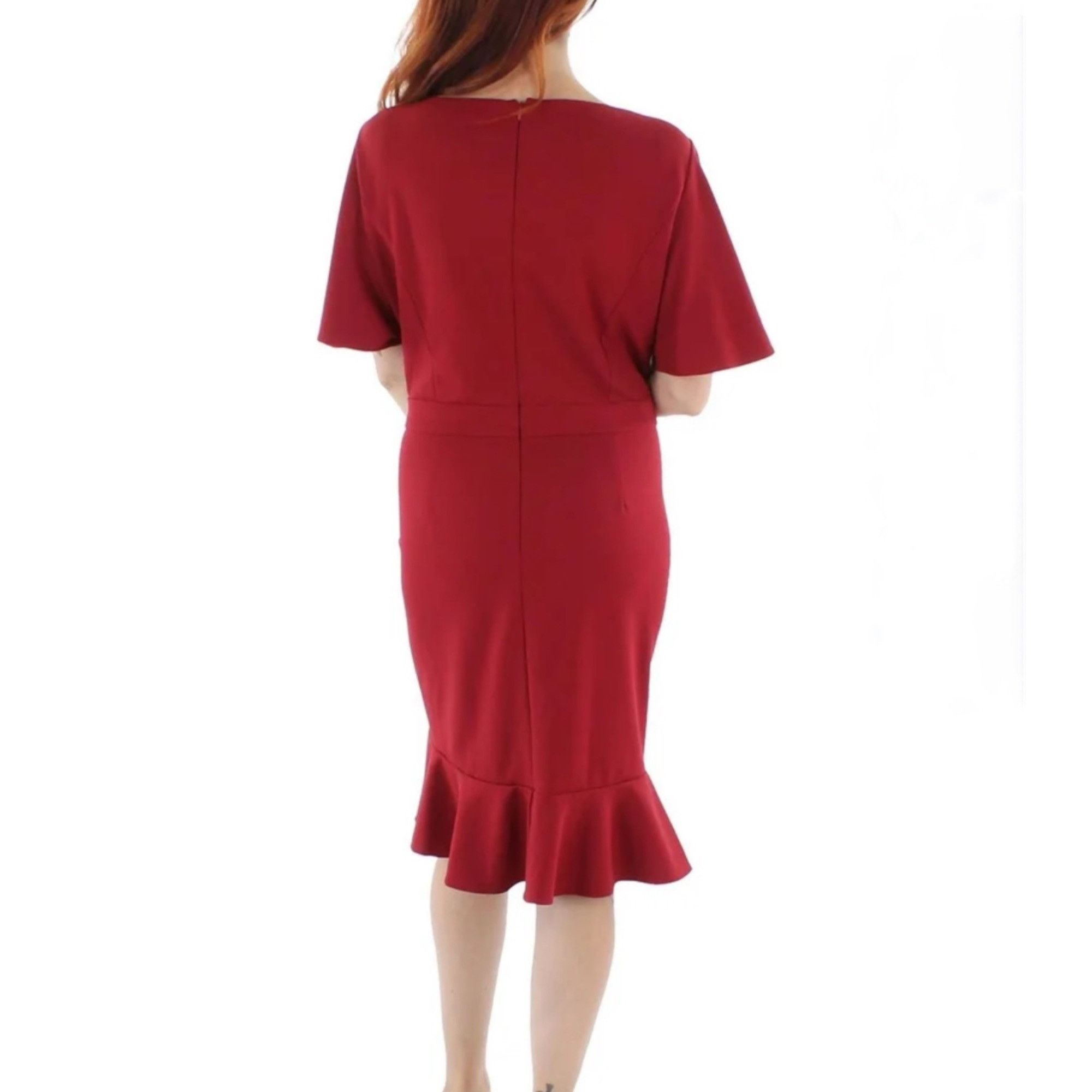 Kapital NWT Kasper Women's Knit Flutter Sleeves and Hem Sheath Dres Size XS / US 0-2 / IT 36-38 - 3 Thumbnail