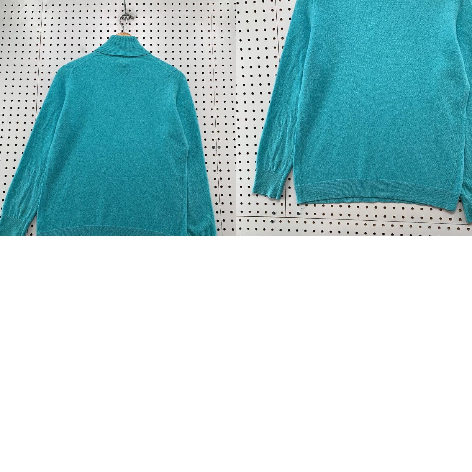 Talbots Talbots 100% Cashmere Turtleneck Sweater Womens Large Teal Lightweight Pullover Casual Size L / US 10 / IT 46 - 9 Thumbnail