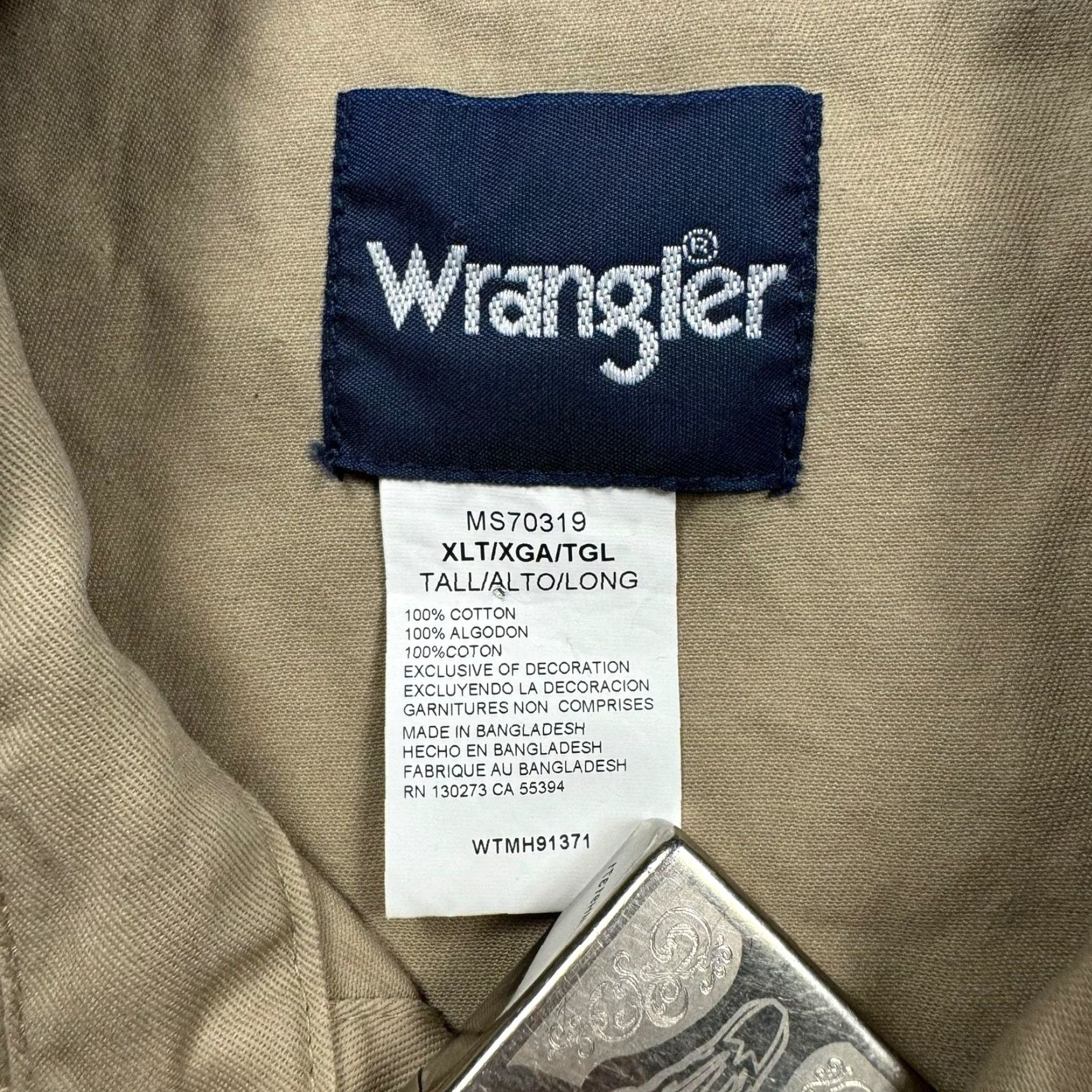 Wrangler VINTAGE Wrangler Canvas Shirt Men's XLT Pearl Snap Western Utility Workwear Shirt Size US XL / EU 56 / 4 - 6 Thumbnail