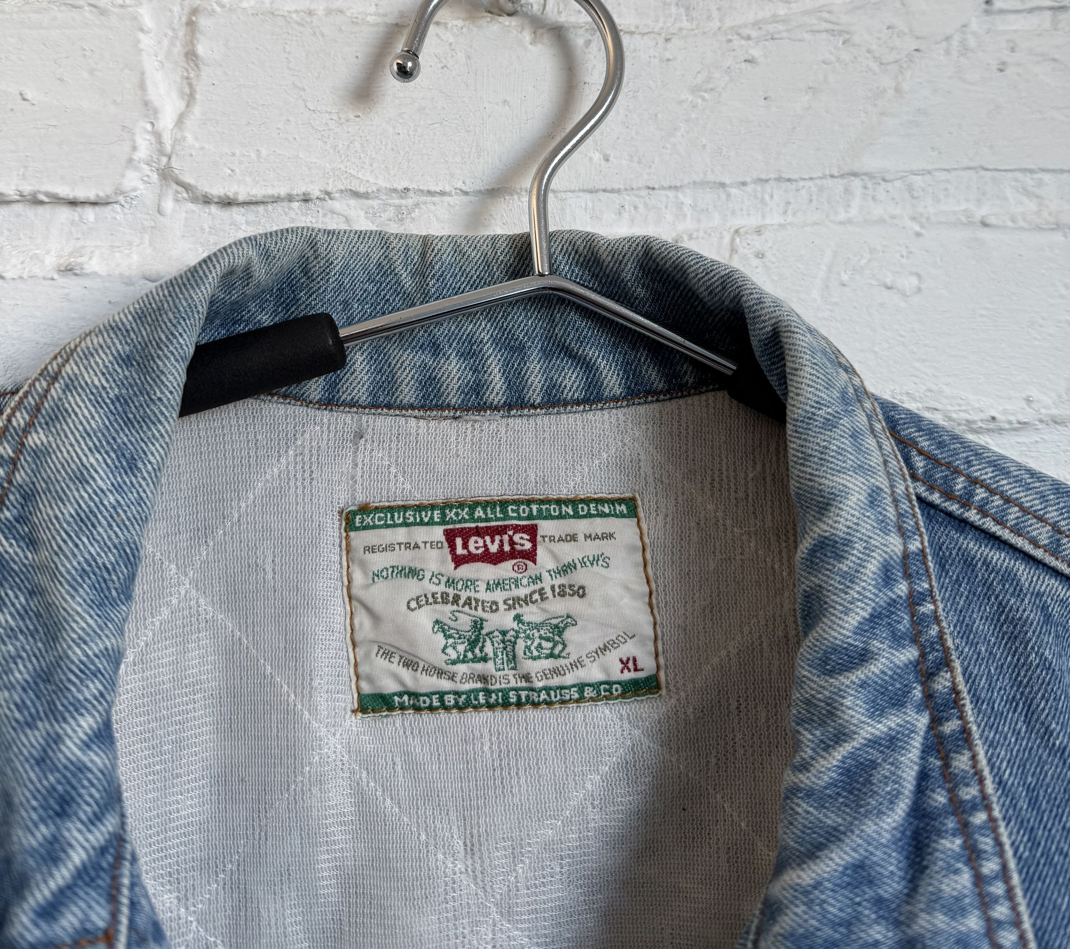 Levi's Vintage 90s Levi's trucker jacket Size US XL / EU 56 / 4 - 4 Thumbnail