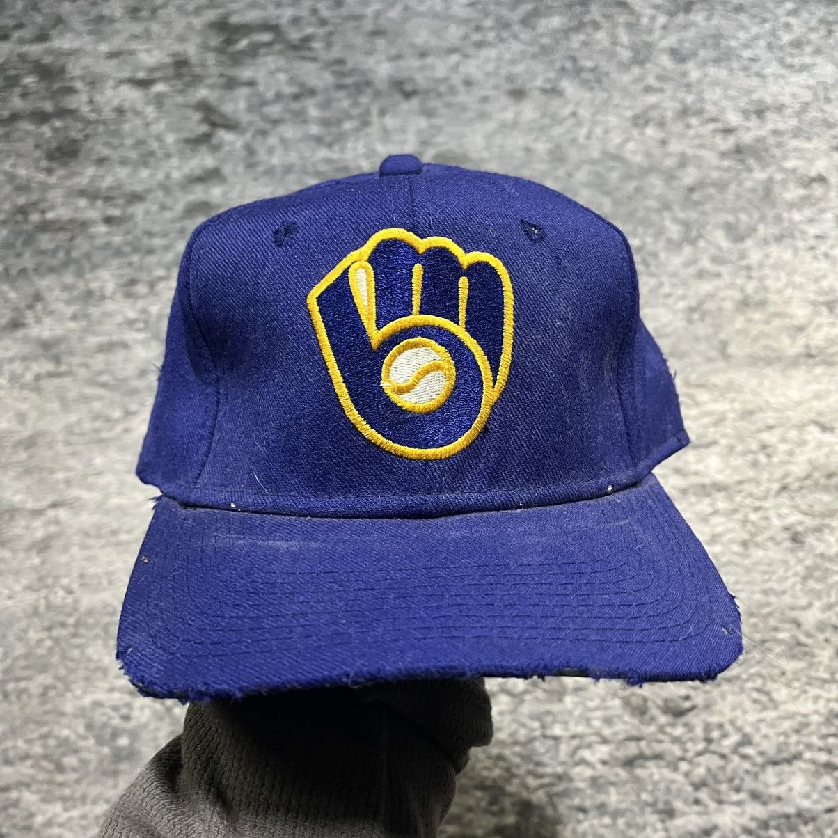 Sports Specialties Vintage 90s Milwaukee Brewers Sports Specialties Fitted Hat Size ONE SIZE - 2 Thumbnail