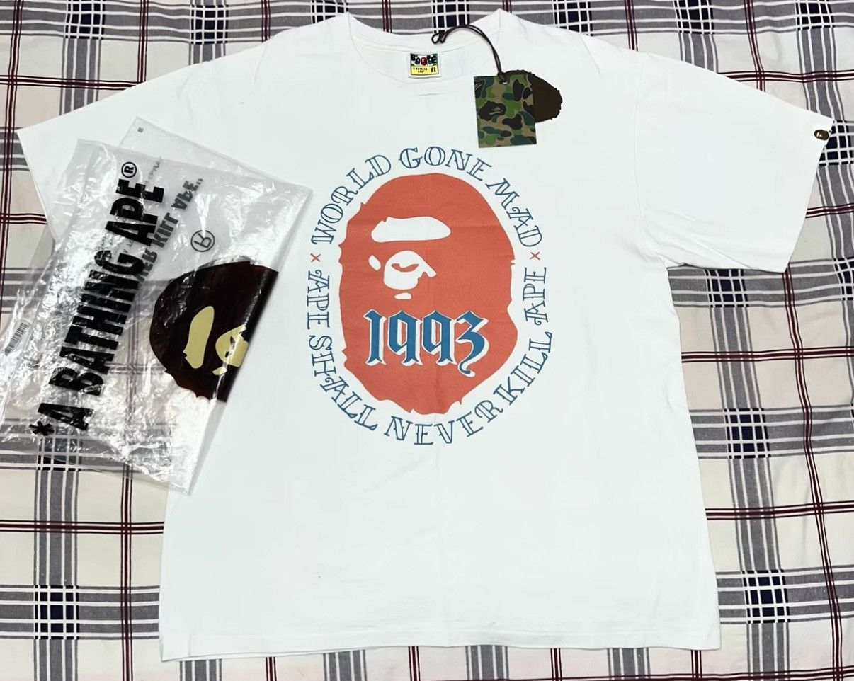 Bape BAPE OG Nigo Era White Tee Size US XL / EU 56 / 4 - 1 Thumbnail