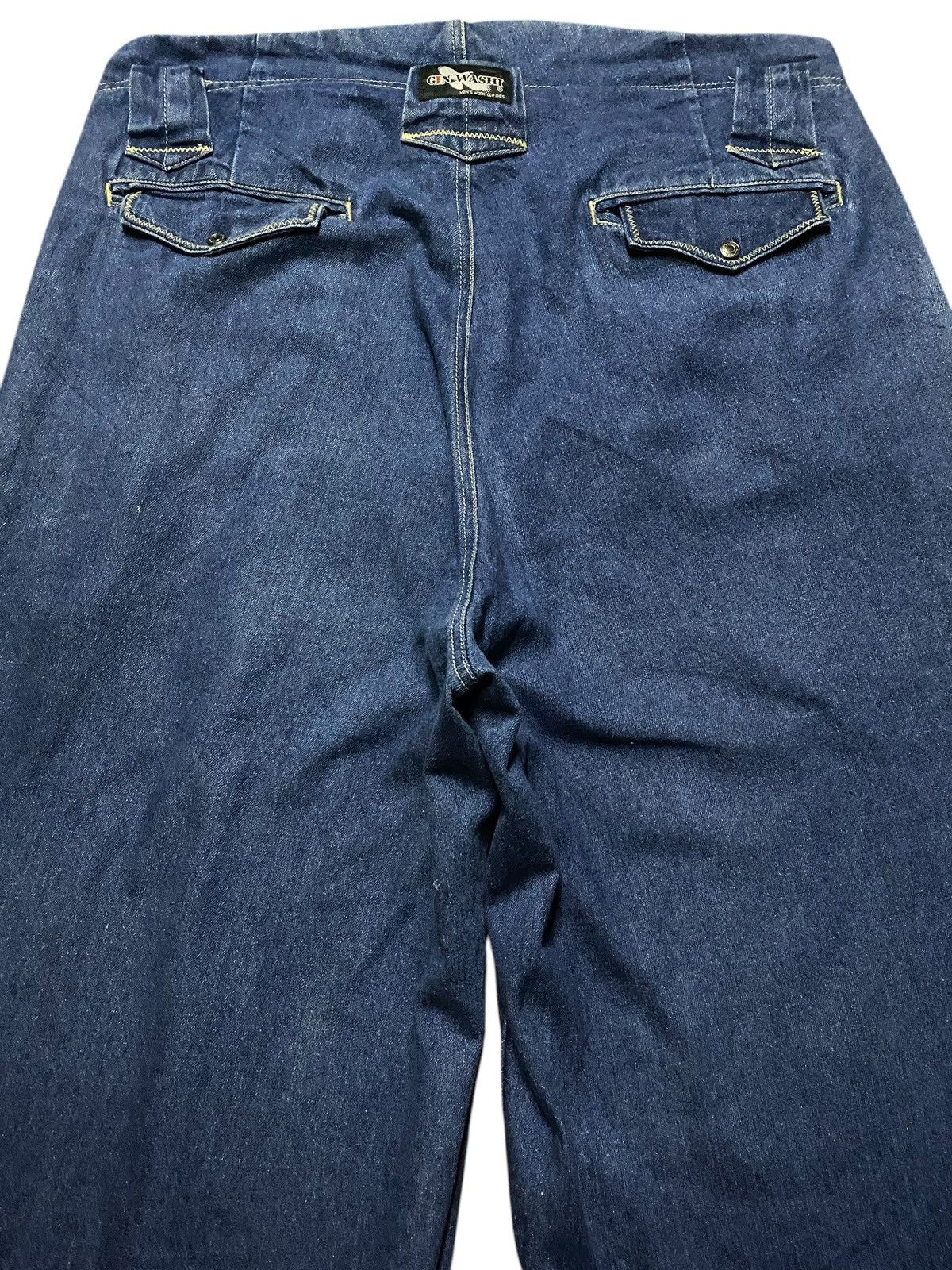 Japanese Brand Work Wear Japanese Brand Style Gin Wash Super Baggy Jeans Size US 37 - 4 Thumbnail