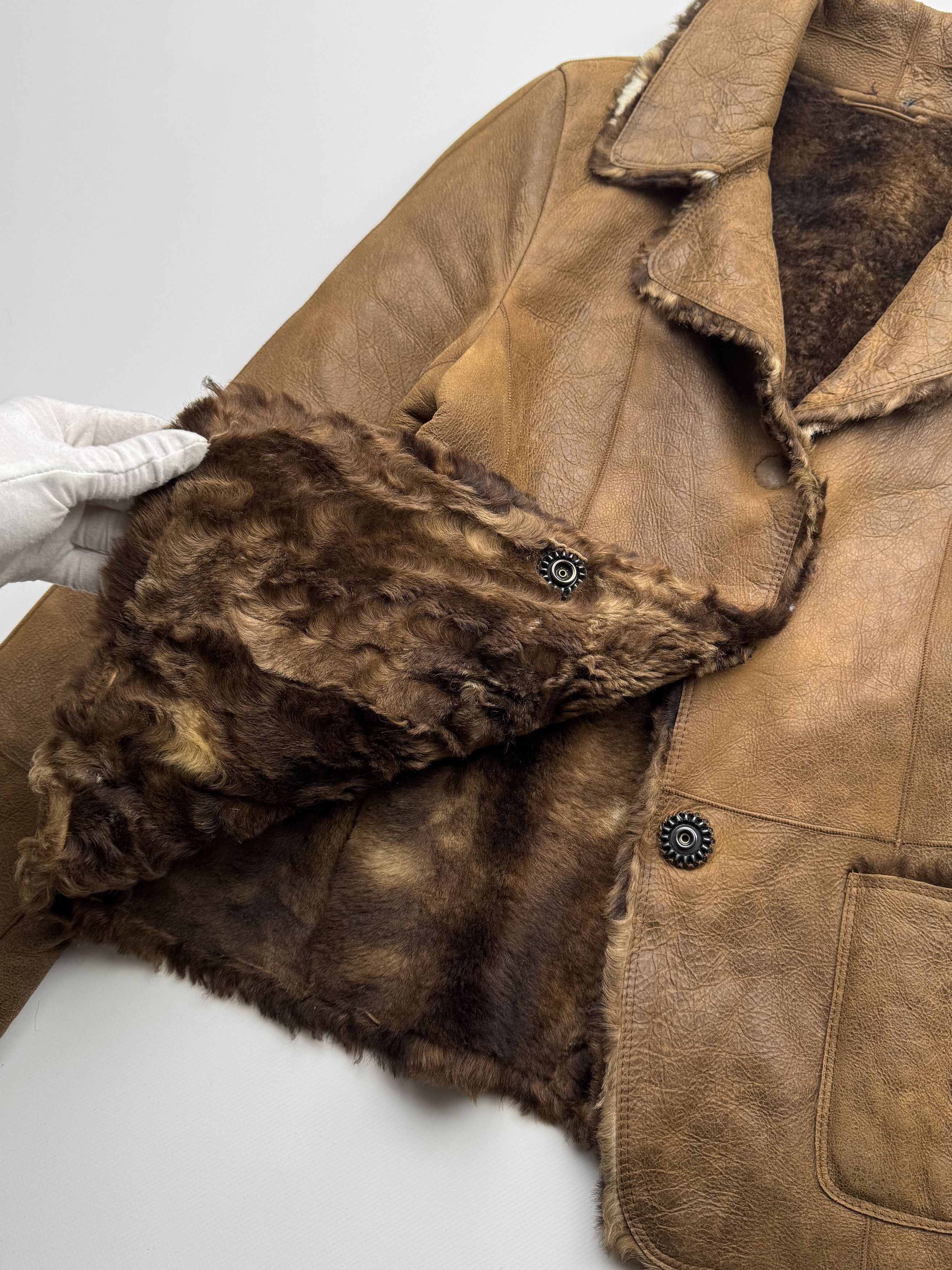 Vintage Vintage Real Sheepskin Jacket B124(V317)E2 Size M / US 6-8 / IT 42-44 - 4 Thumbnail