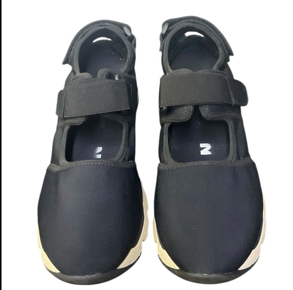 Marni 🥷 Marni Fussbett Neoprene Strap Sneakers — Black/Cream — Size US 11 / IT 41 - 2 Thumbnail
