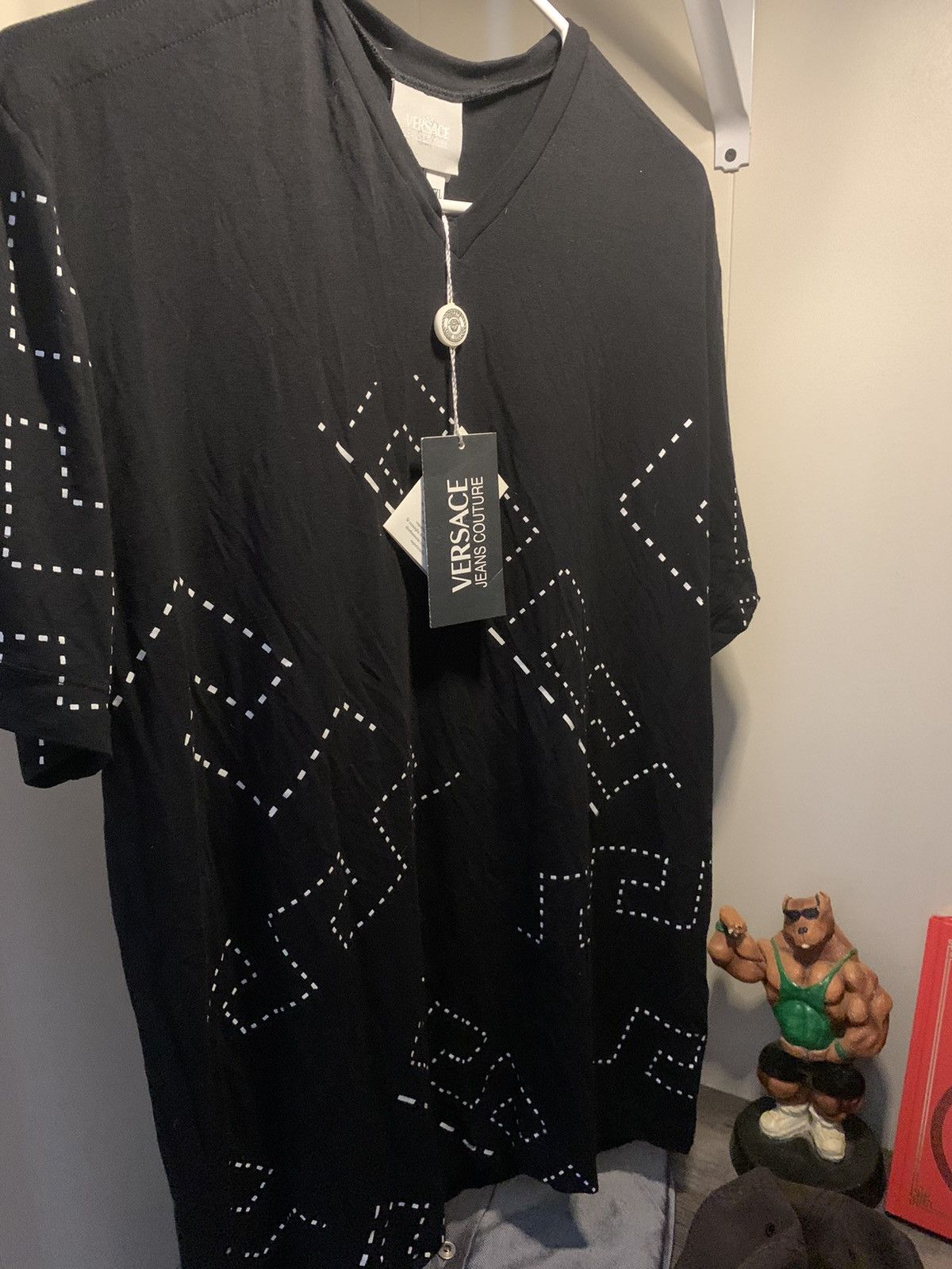 Versace Jeans Couture Versace Jean Couture / Black T-Shirt / NWT Vintage 90s Size US XXL / EU 58 / 5 - 3 Thumbnail