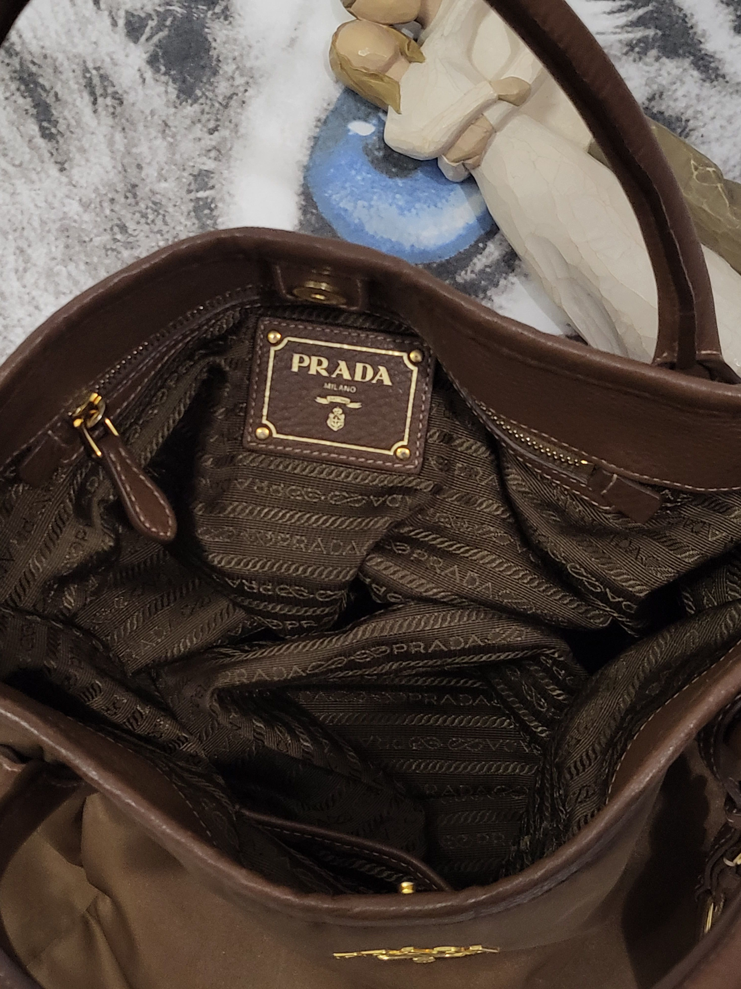 Prada Prada Brown Tessuto Satchel Size ONE SIZE - 13 Thumbnail
