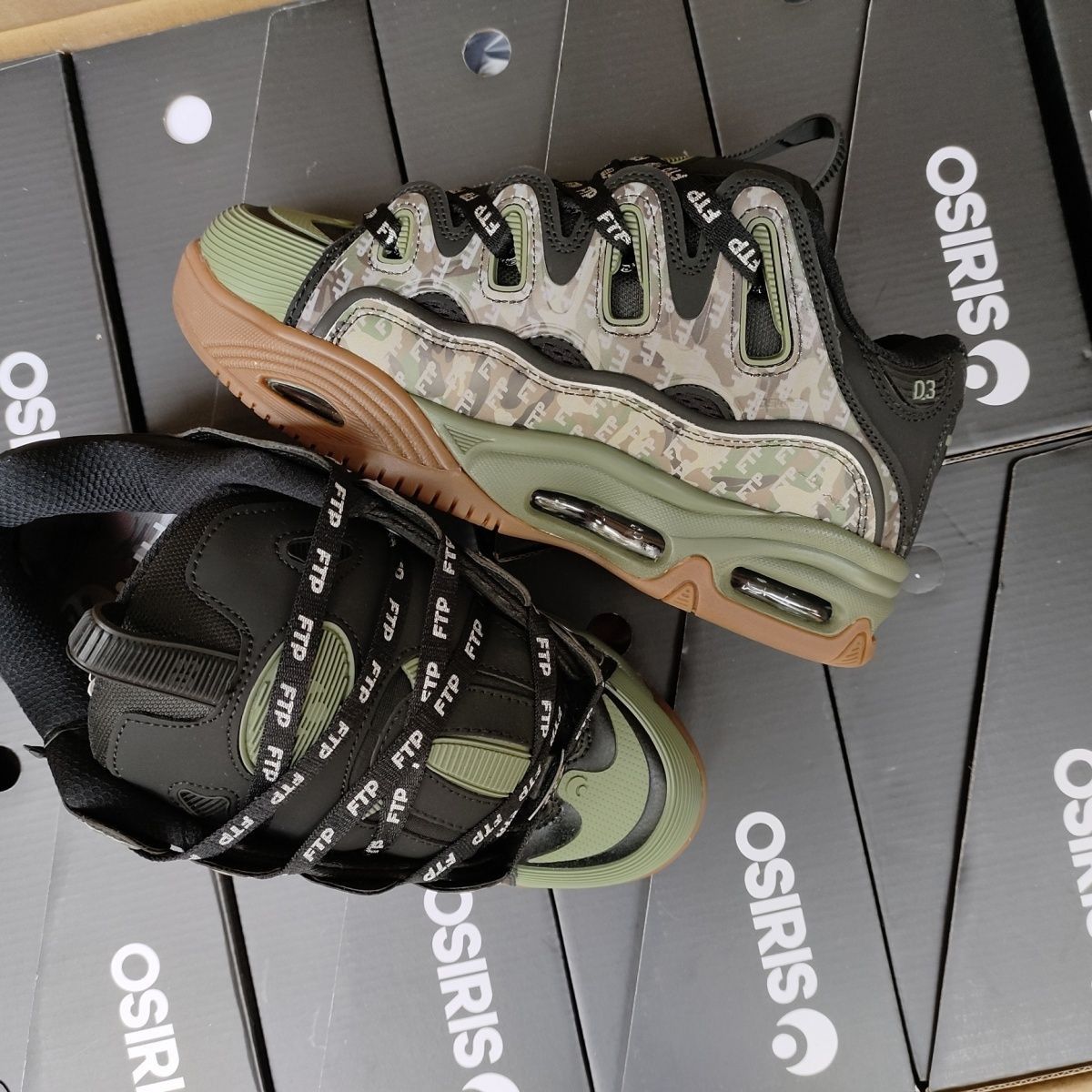 Osiris osiris x ftp camouflage 3m og d3 skater shoes Size US 9 / EU 42 - 2 Thumbnail