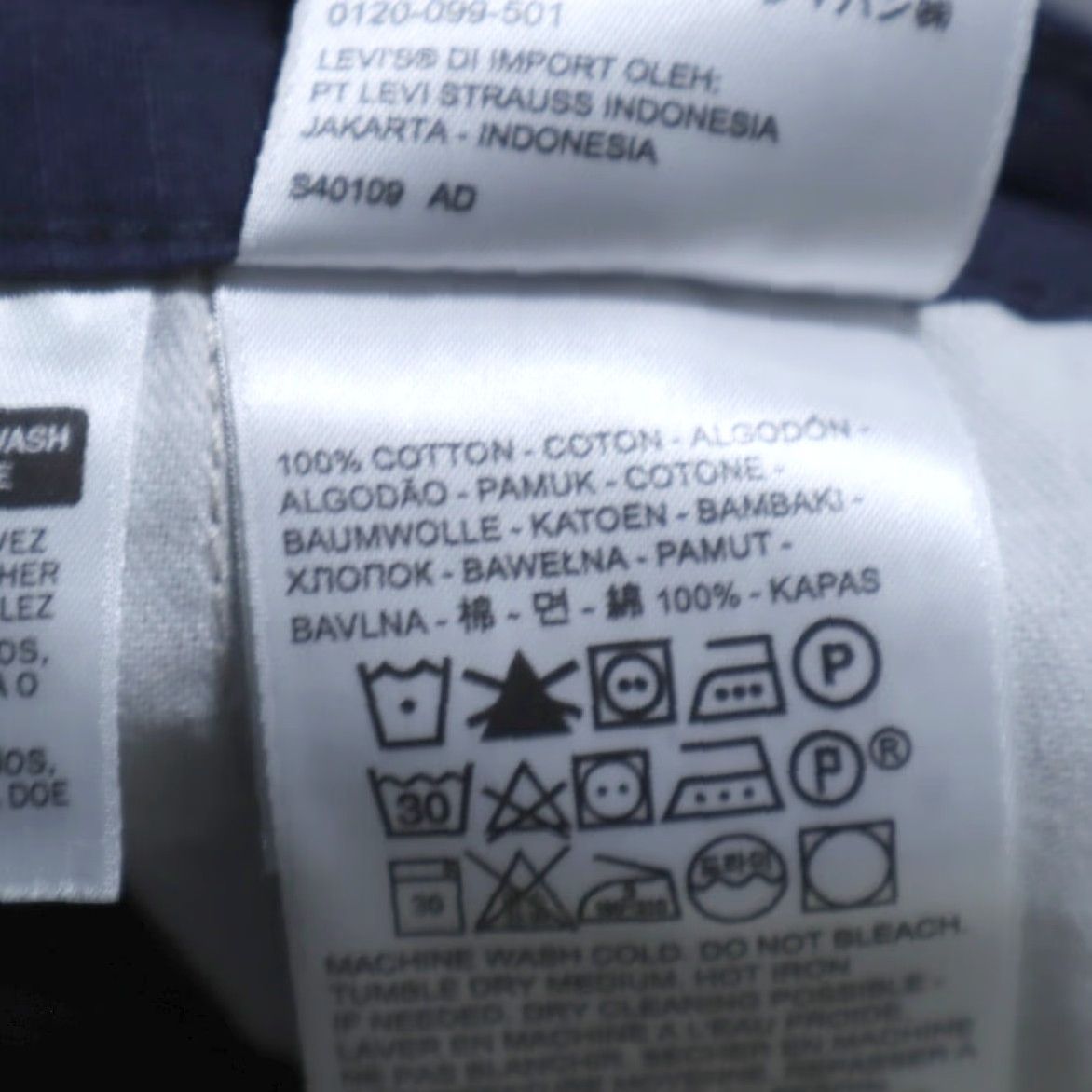 Vintage Levis Cotton Ripstop Cargo Shorts Navy Blue Men's 46 Size US 30 / EU 46 - 6 Thumbnail