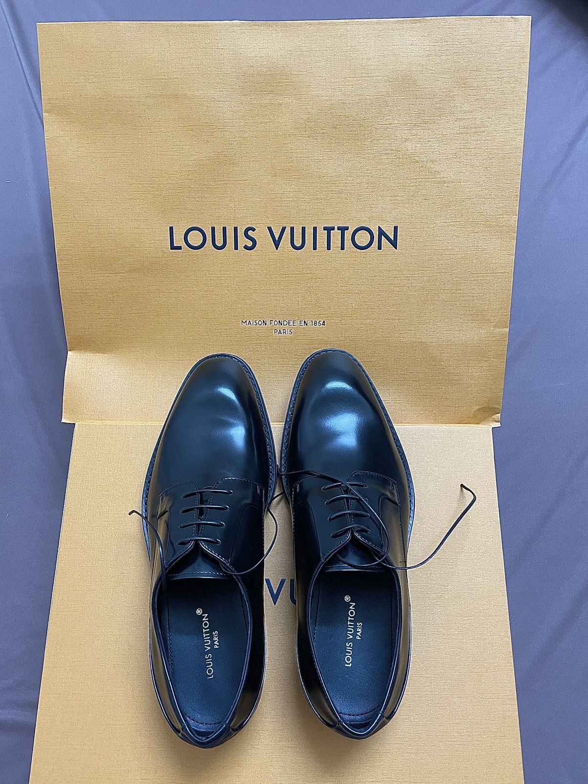 Louis Vuitton Louis Vuitton Kensington black derby shoes Size US 7 / EU 40 - 17 Thumbnail