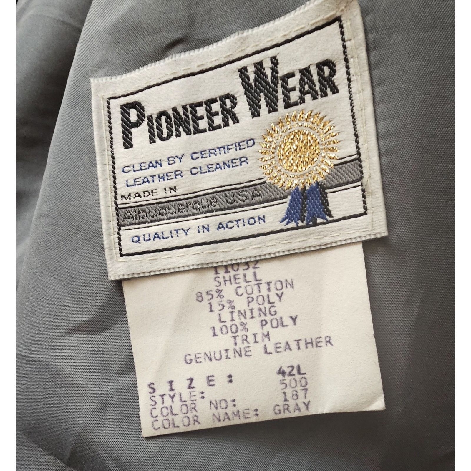 Other Vintage USA Pioneer Wear Corduroy & Leather Western 42L Size US XS / EU 42 / 0 - 6 Thumbnail