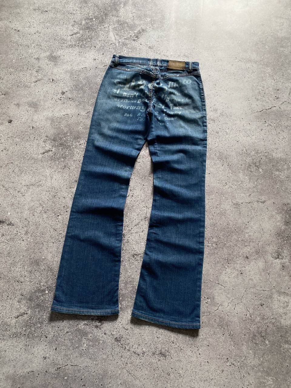 image of Grail Dolce Gabbana Vintage Faded Distressed Flared Jeans in Blue, Women's (Size 27)