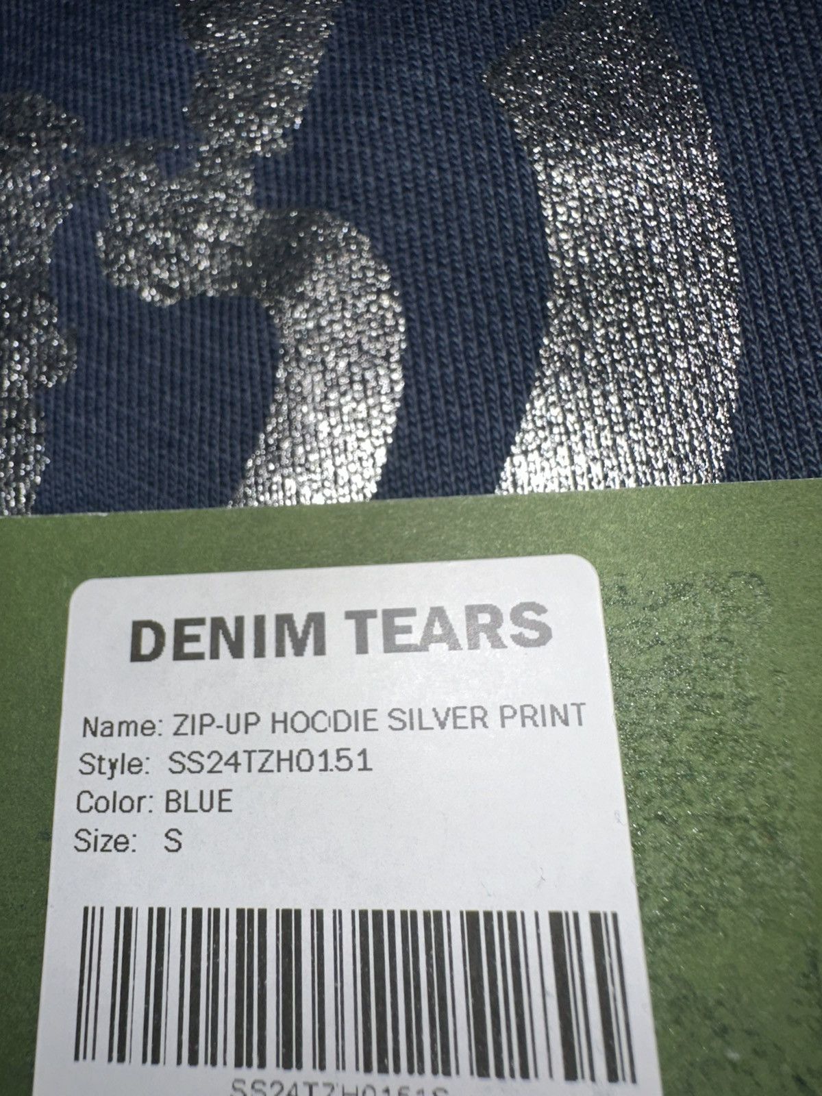 (B).Stroy × DENIM TEARS (B.)Stroy x Denim Tears Navy Zip up hoodie Size US S / EU 44-46 / 1 - 7 Thumbnail