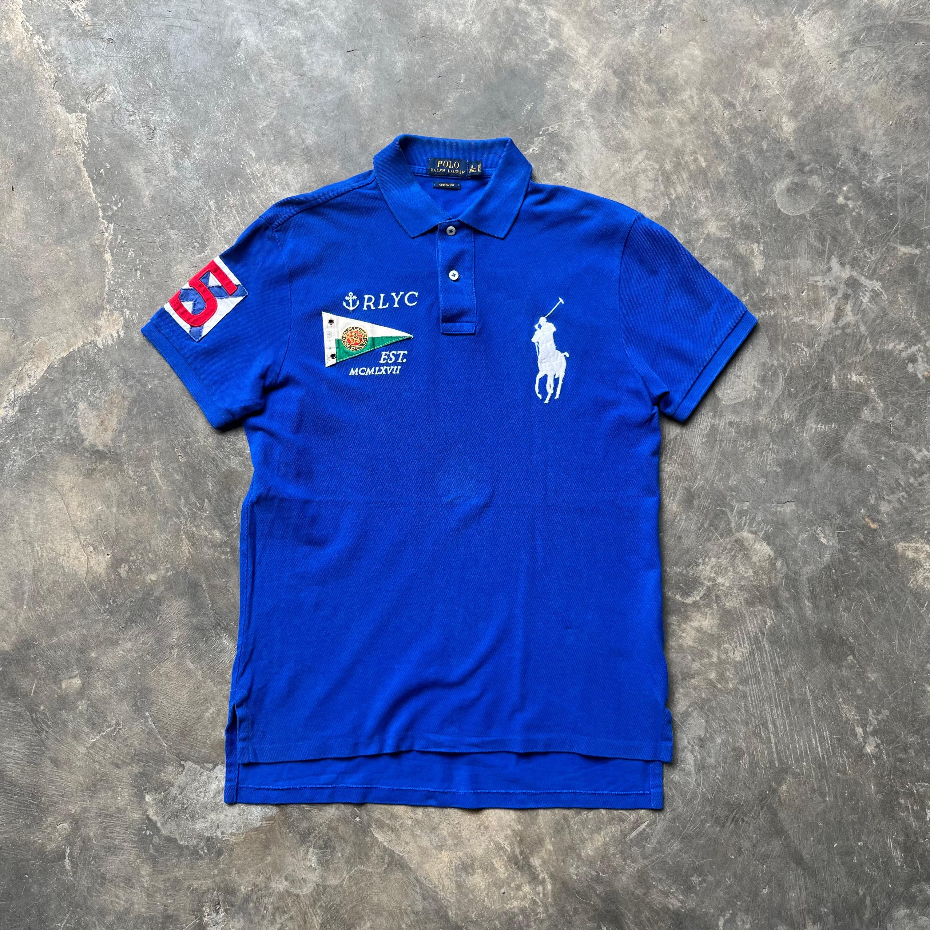 Polo Ralph Lauren 💥Polo Ralph Lauren Embroidered Big Pony Rugby Shirt Size US M / EU 48-50 / 2 - 1 Thumbnail