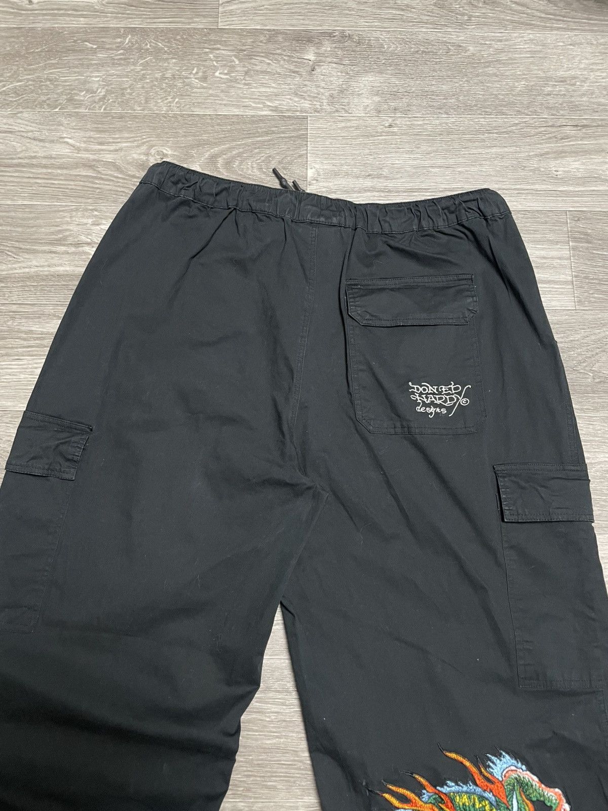 Ed Hardy Ed Hardy x Urban Outfitters Black Cargo Pants Y2K Streetwear Size US 36 / EU 52 - 12 Thumbnail