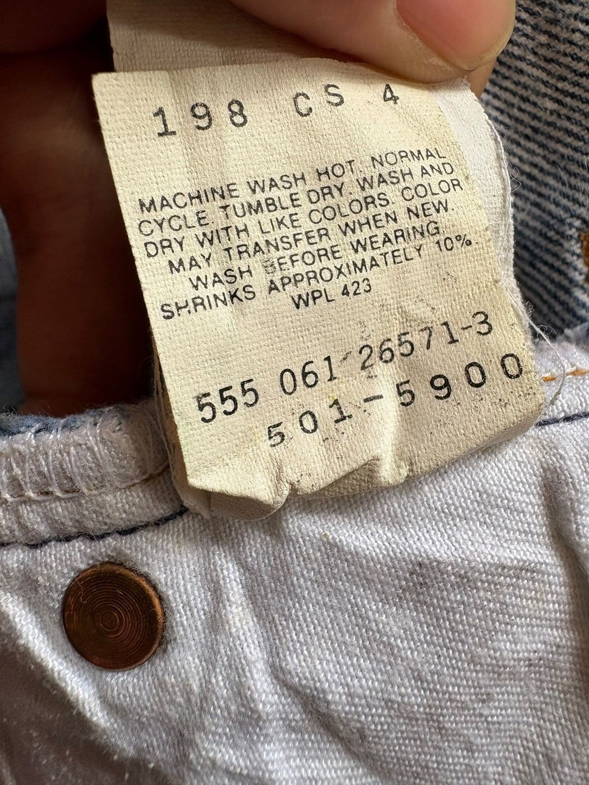 Levi's Vintage 90s Levis 501xx Mud Wash Distressed Jeans Size US 28 / EU 44 - 11 Thumbnail