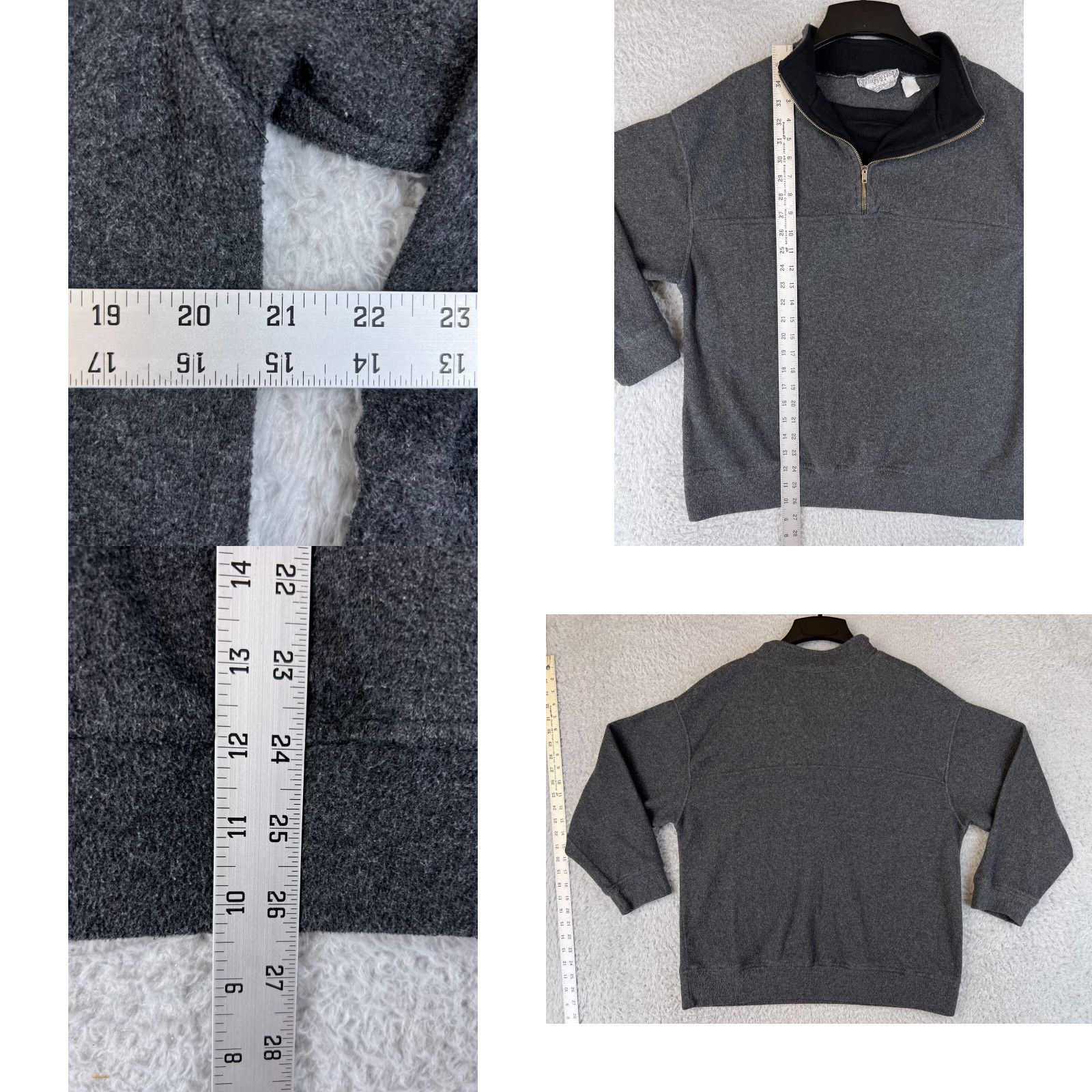 Vintage Justin A'llen XTRA Mens 1/4 Zip Sweater Shirt Casual Dark Heather Gray Fall Winter Spring All Seasons Size US S / EU 44-46 / 1 - 8 Thumbnail