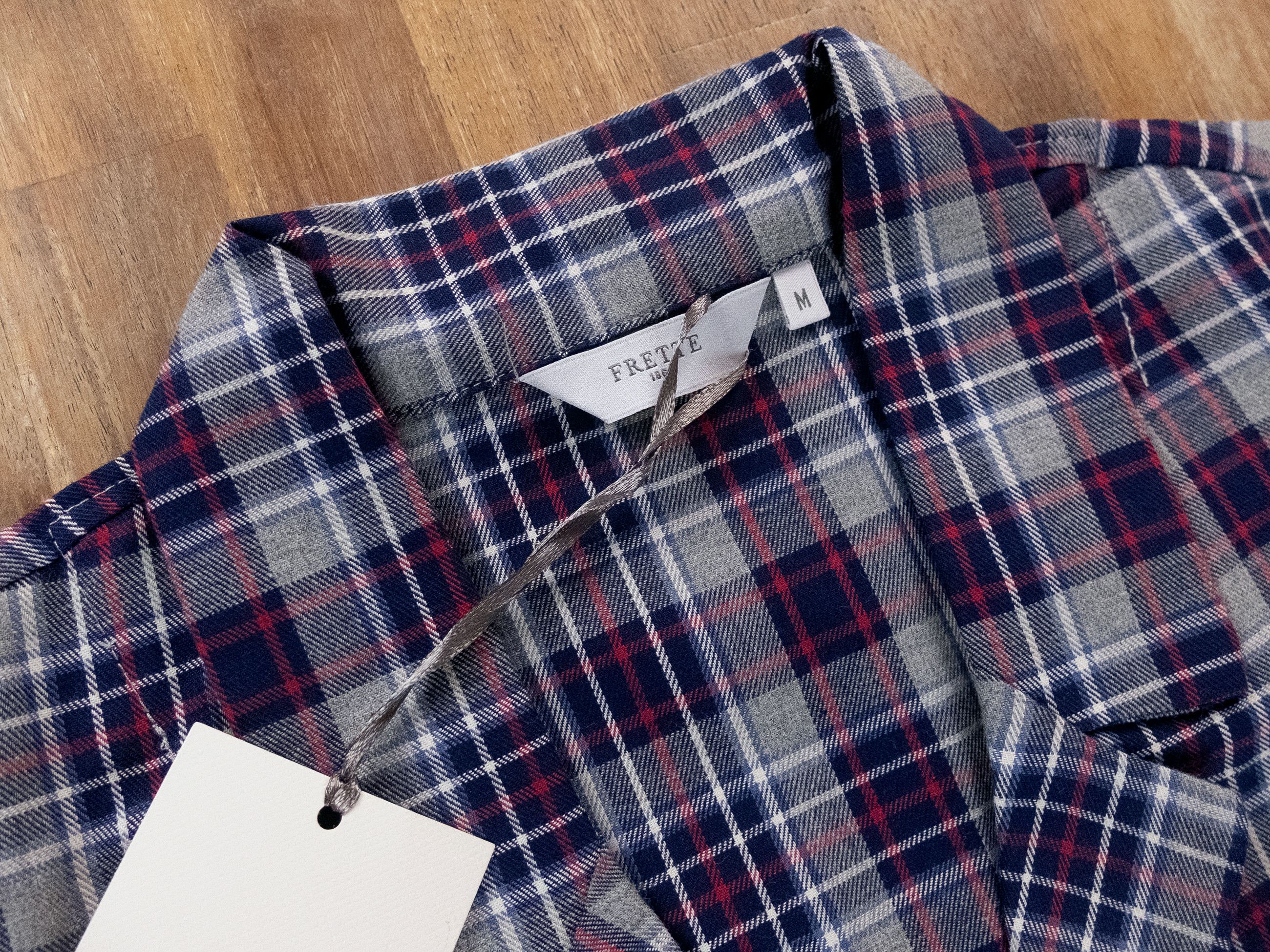 Other FRETTE blue gray plaid two piece pajama set Medium pyjama q Size US M / EU 48-50 / 2 - 5 Thumbnail