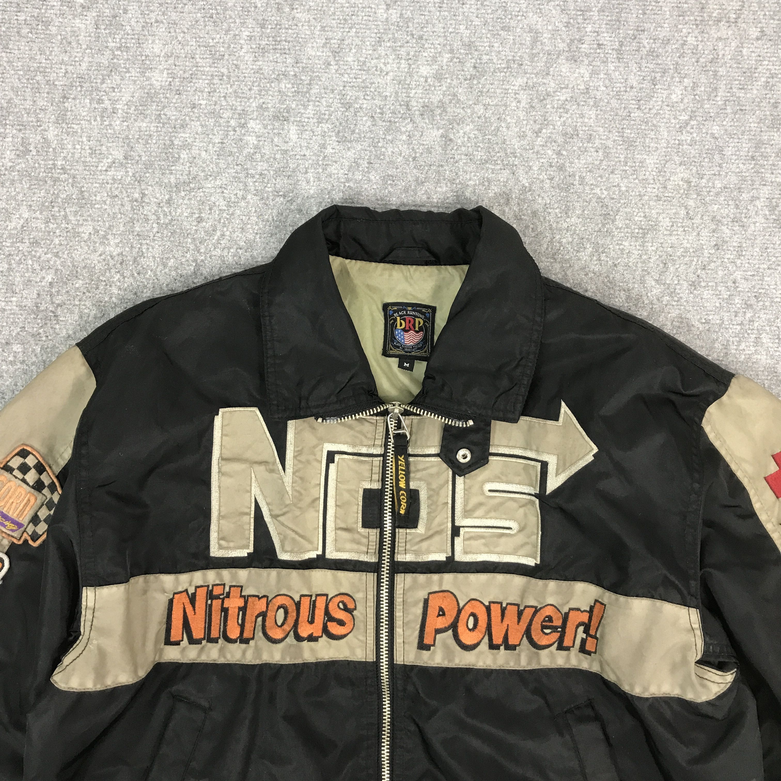 Japanese Brand × YELLOW CORN YELLOW CORN RACING BLACK BOMBER JACKET Size US M / EU 48-50 / 2 - 3 Thumbnail