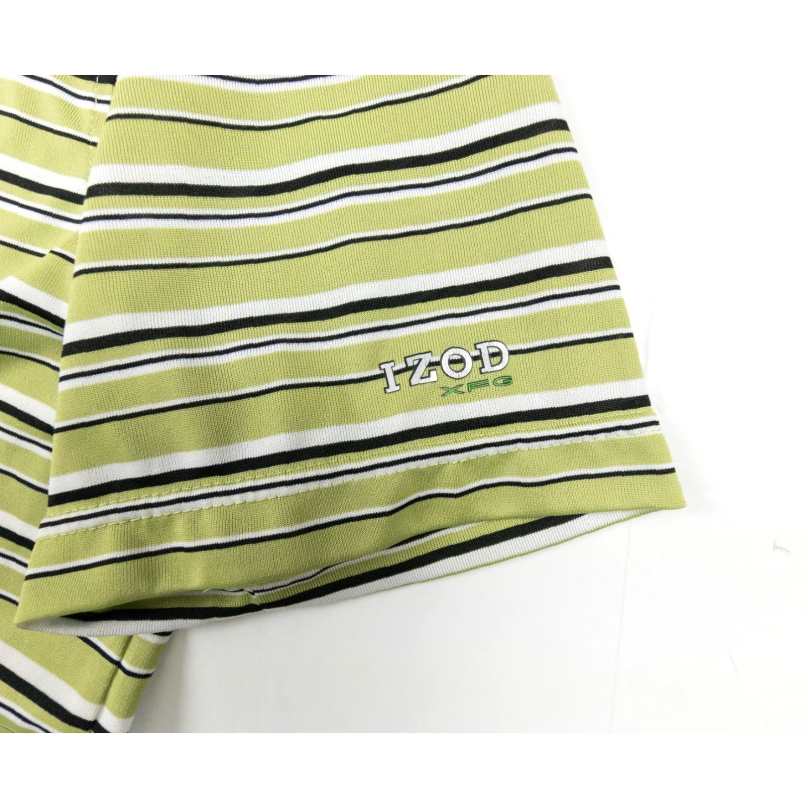 Izod VINTAGE IZOD Polo Shirt Men’s Large Green Short Sleeve Striped Adult (Golf) Mens Size US L / EU 52-54 / 3 - 3 Thumbnail
