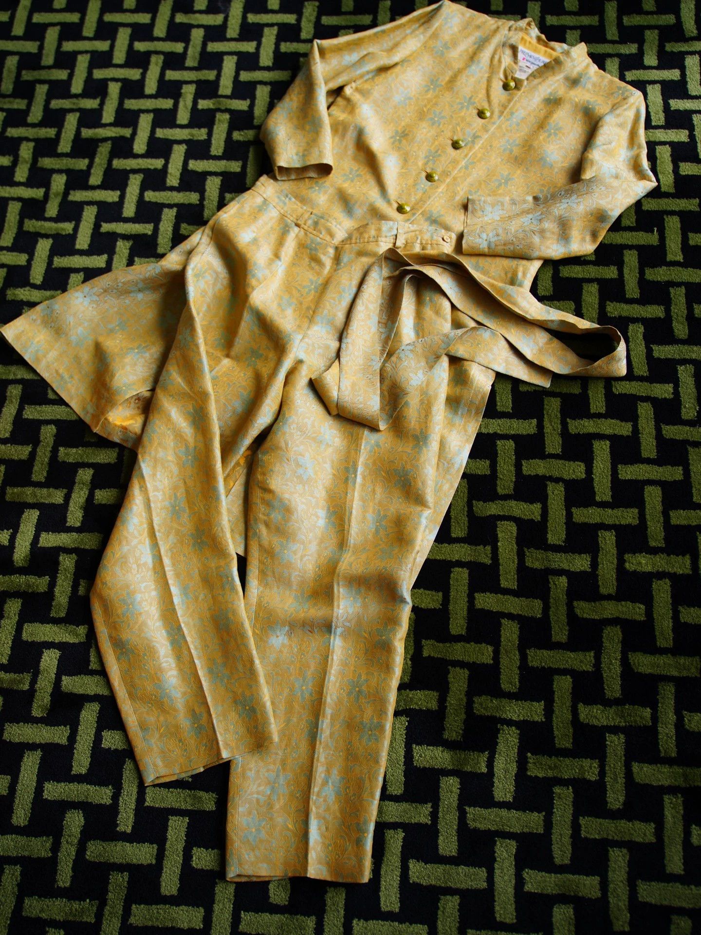 Yves Saint Laurent YSL Rive Gauche 1998 Runway Silk-Linen 3-Piece Set Size XS / US 0-2 / IT 36-38 - 8 Thumbnail