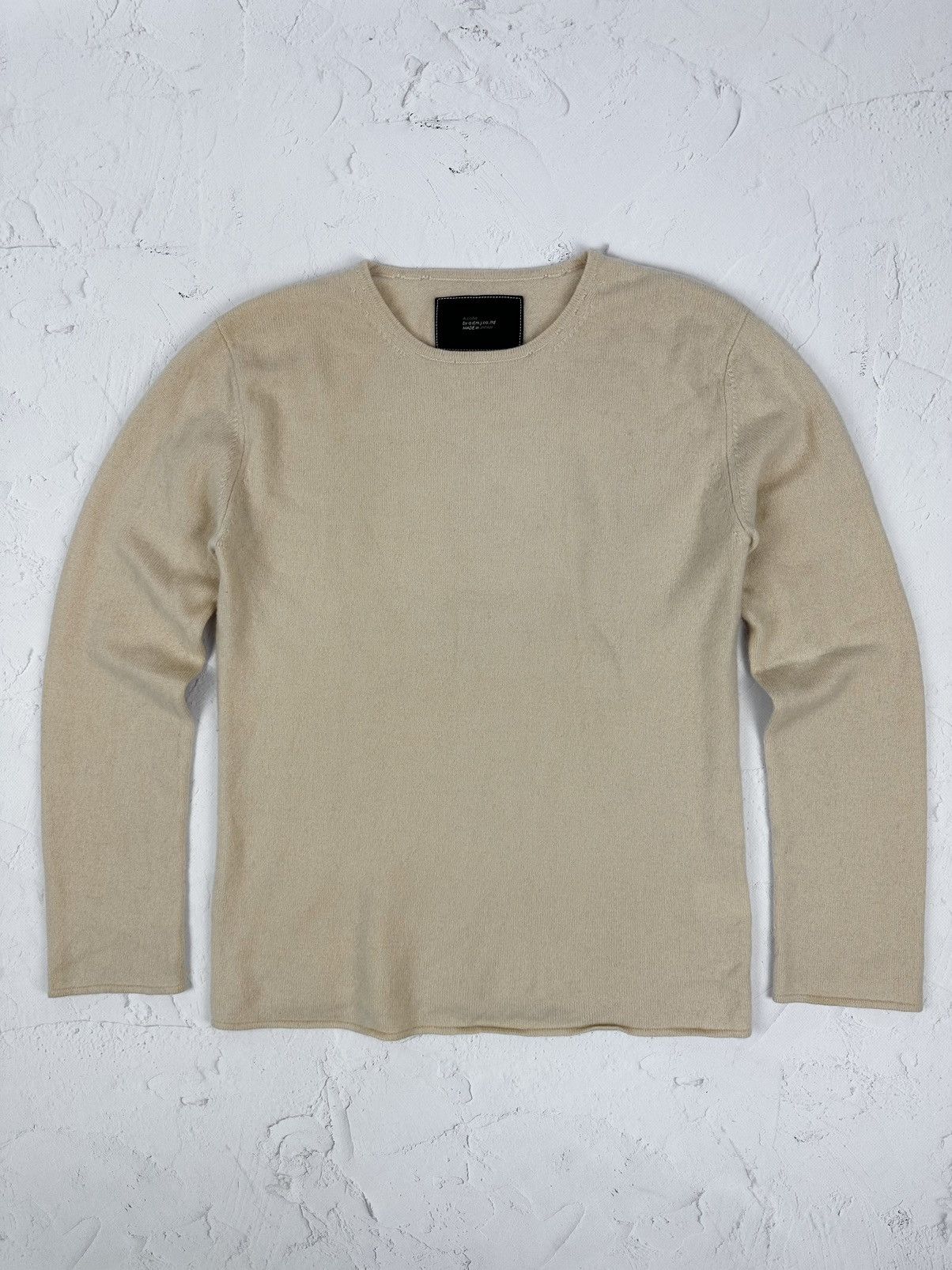 Japanese Brand × Vintage Vintage Made in Japan Cashmere Beige Sweater Size US M / EU 48-50 / 2 - 2 Thumbnail
