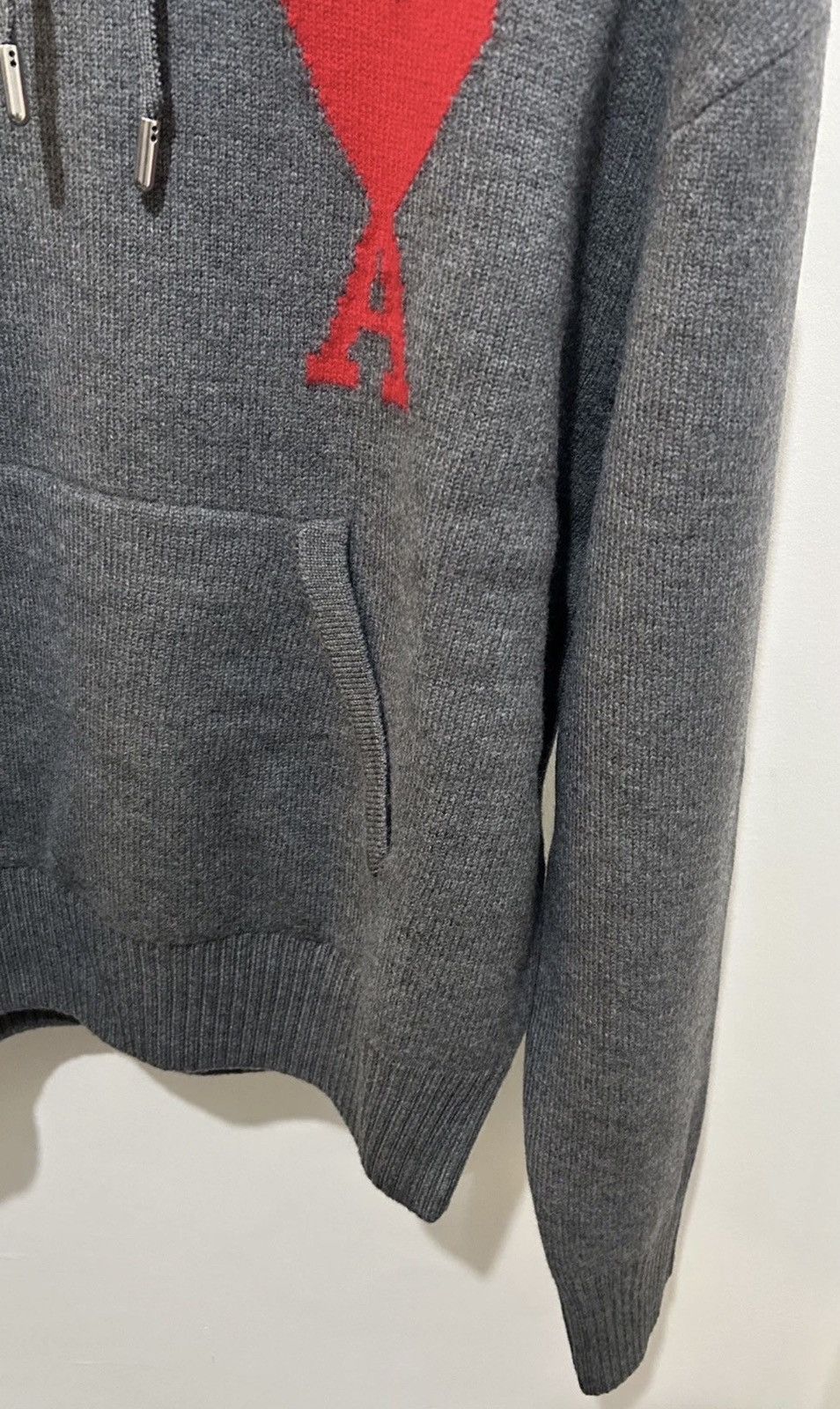 AMI Ami Paris Logo Intarsia Knit Hoodie Size Large Size US L / EU 52-54 / 3 - 9 Thumbnail