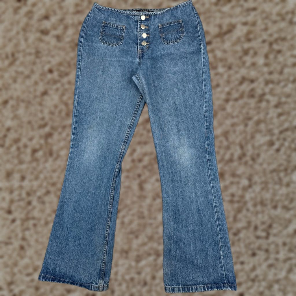 Elleme VINTAGE Ellemenno Jeans Juniors 9 Blue Denim Bootcut Button Fly Mid Rise Cotton 30x30 Jeans Women Blue 30x30 Mens? Size 30" / US 8 / IT 44 - 1 Thumbnail