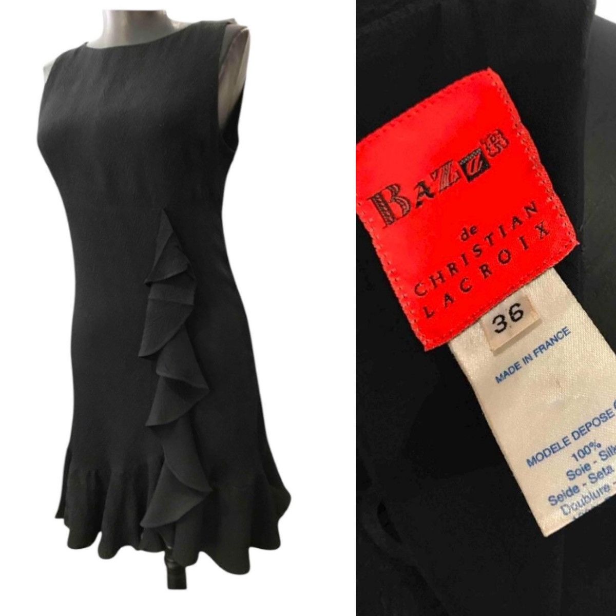 Christian Lacroix Vintage 1980s Christian Lacroix “Little Black Dress” silk Size XS / US 0-2 / IT 36-38 - 1 Preview