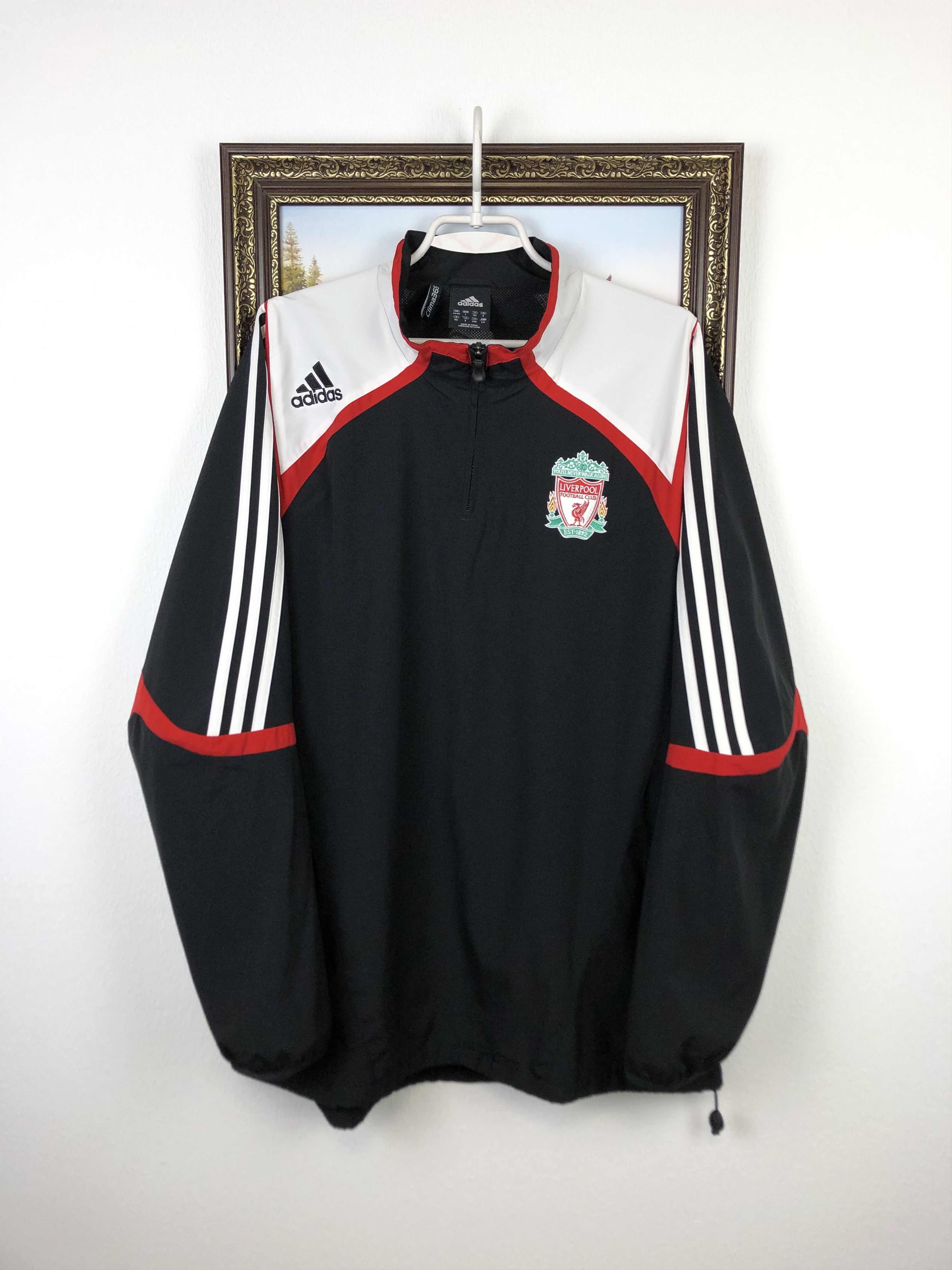 Adidas Vintage Adidas Liverpool Football Jacket Soccer Track Train Size US XL / EU 56 / 4 - 1 Thumbnail