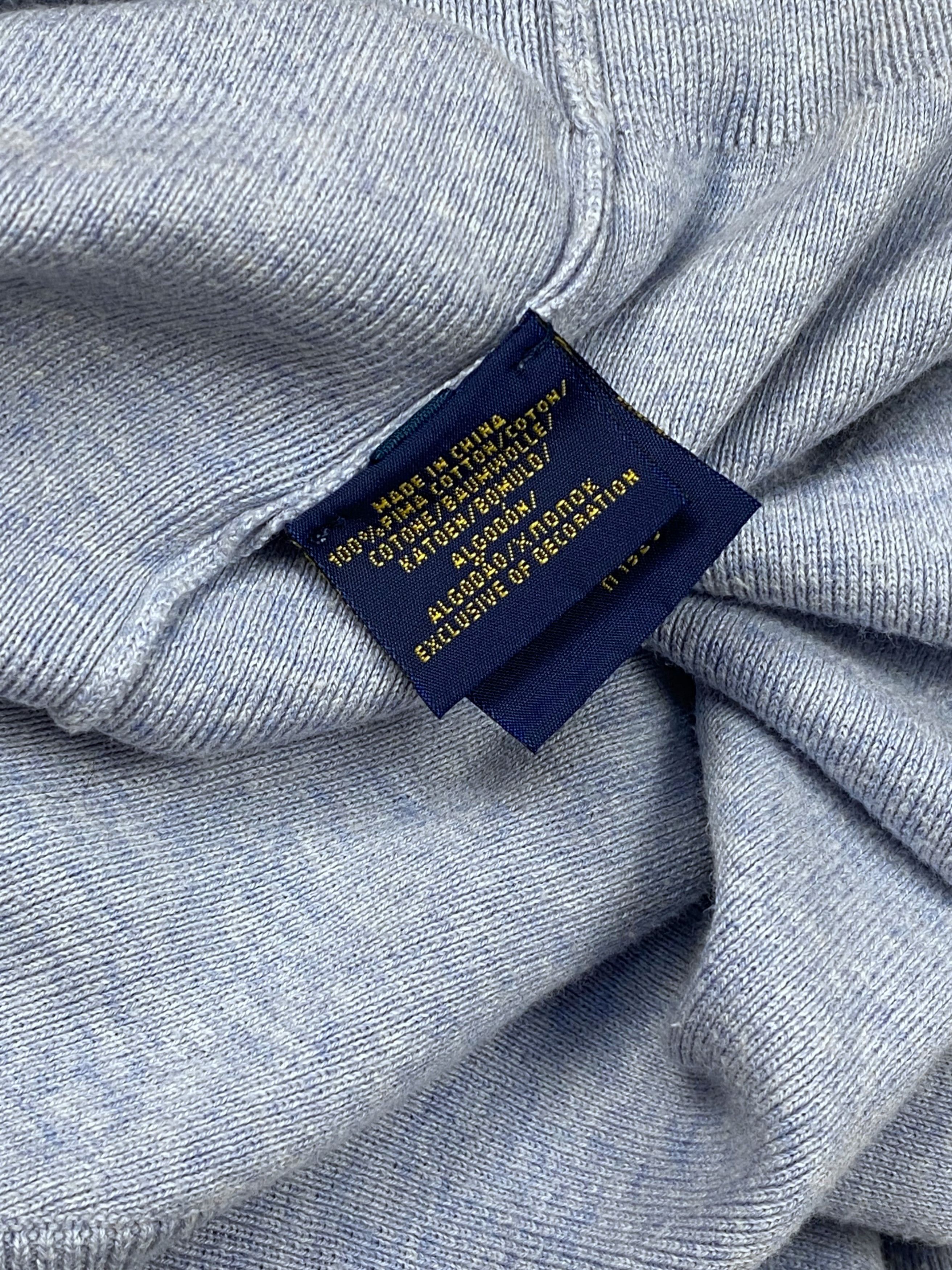 Ralph Lauren Vintage RALPH LAUREN Pastel Blue Longsleeve V-Neck M666 Size US XL / EU 56 / 4 - 6 Thumbnail