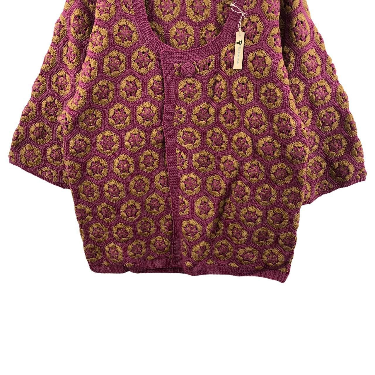 Vintage Vintage 90’ MANDALA PATTERN AOP Knitwear Cardigan Blouse Size L / US 10 / IT 46 - 4 Thumbnail