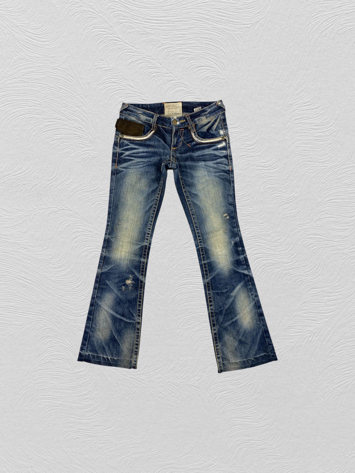 If Six Was Nine Vintage Lolita Low Rise Flare Jeans Denim JN3504 Size US 30 / EU 46 - 2 Thumbnail