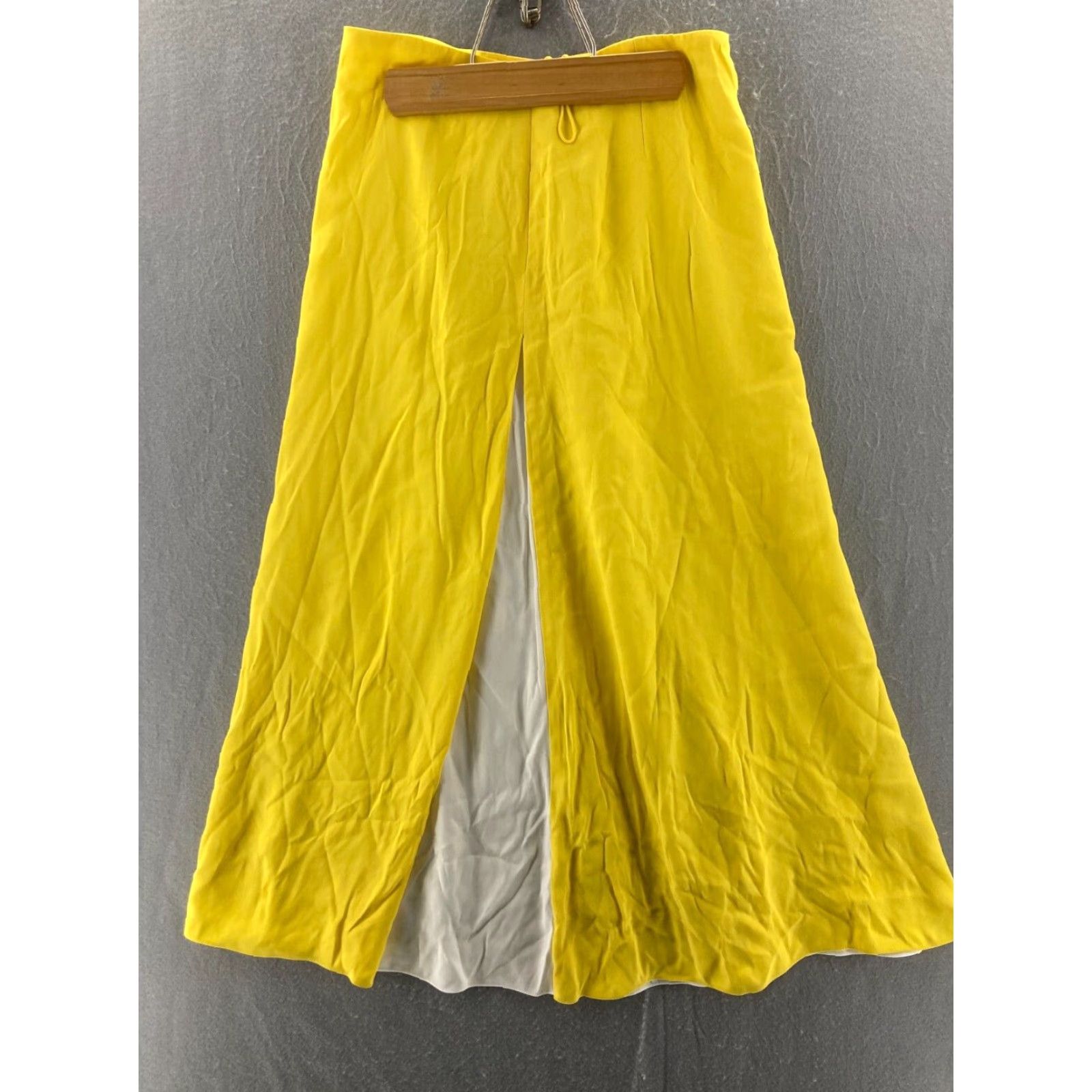 Ralph Lauren Ralph Lauren A-Line Skirt Womens 27 Long Yellow Solid Business Casual Summer Size 27" / US 4 / IT 40 - 5 Thumbnail