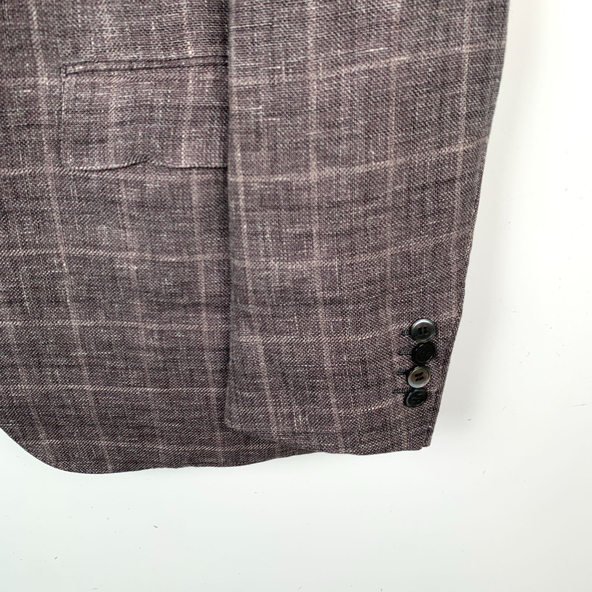 Ermenegildo Zegna Ermenegildo Zegna Mens Plaid Wool&Linen Blend Blazer Size US L / EU 52-54 / 3 - 4 Thumbnail