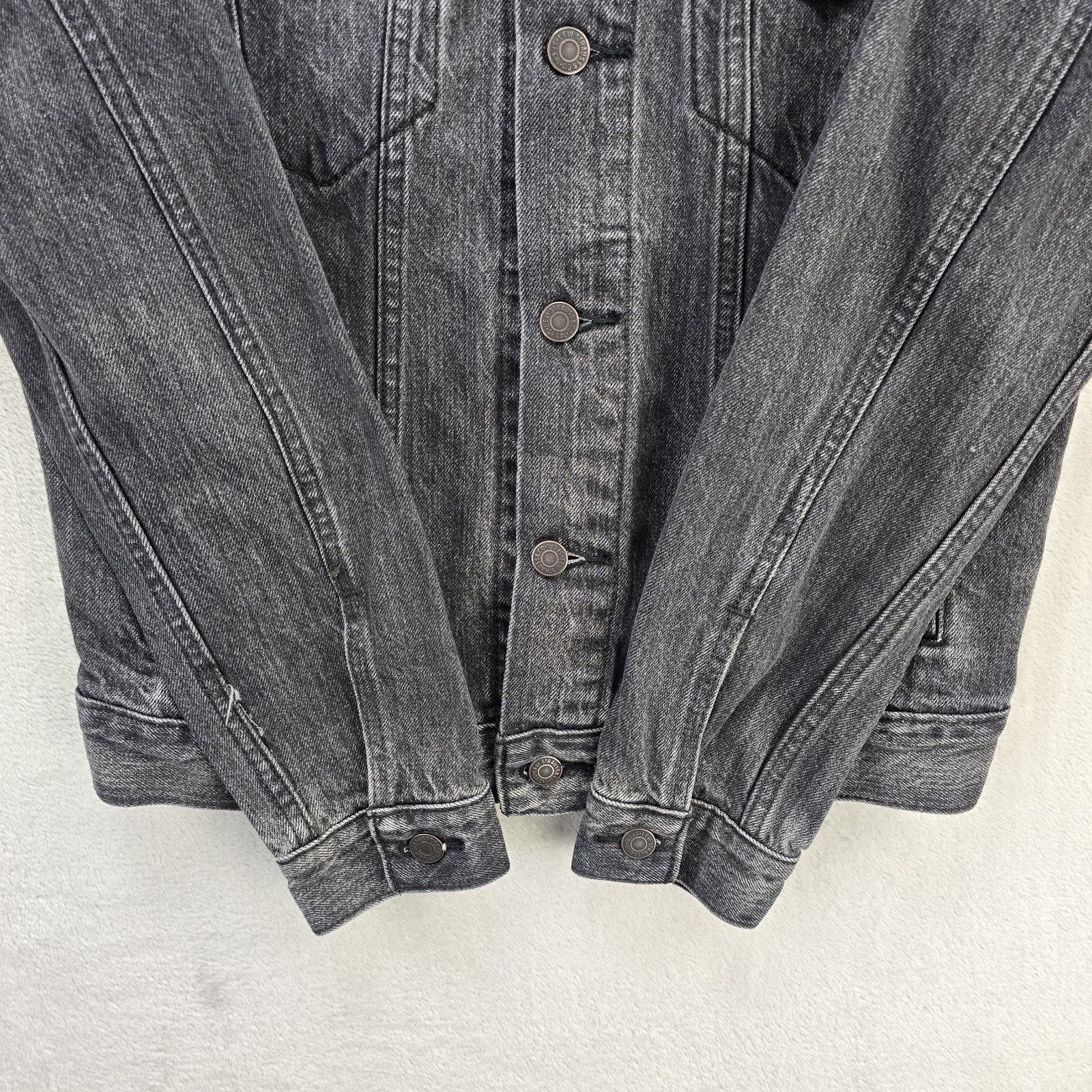 Levi's Levis Denim Trucker Jacket Women's Small Gray Black Size S / US 4 / IT 40 - 5 Thumbnail
