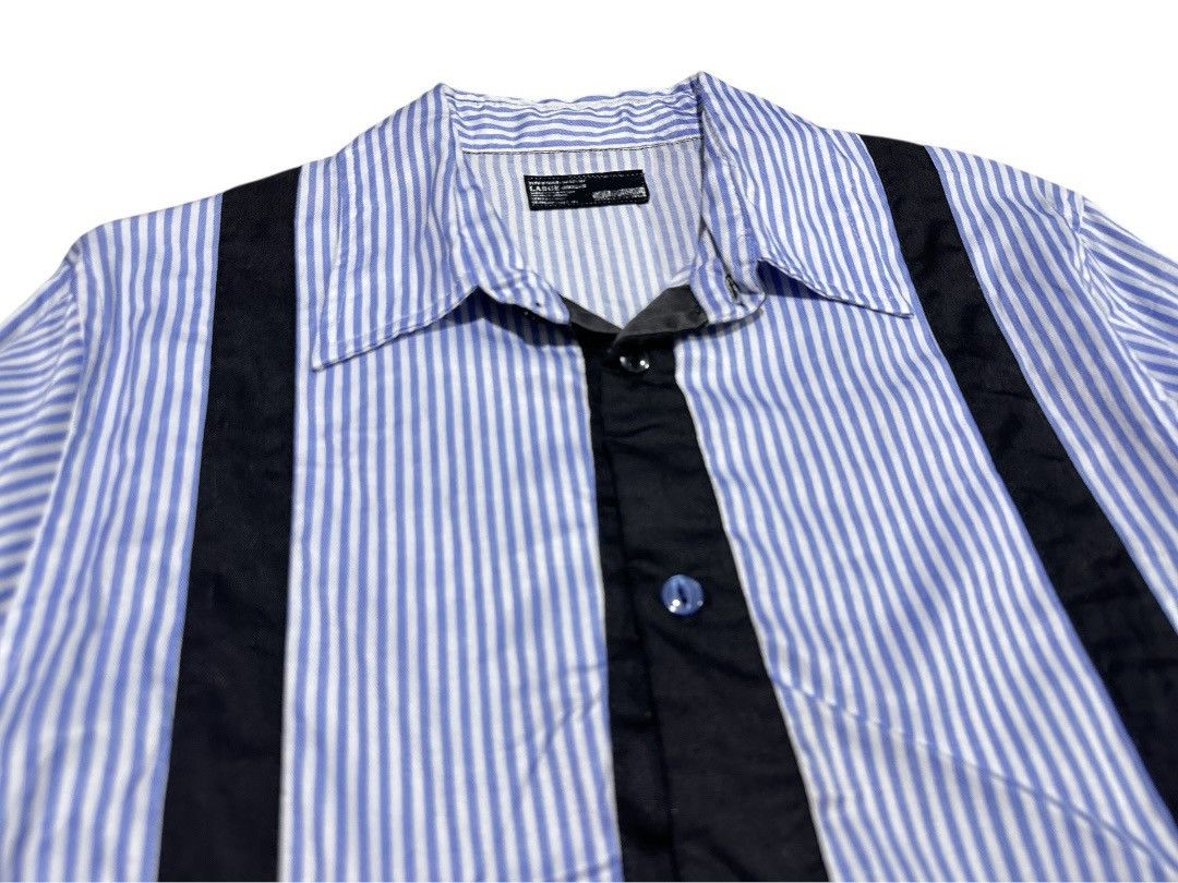 Neighborhood 🔥Aw 2010 Neighborhood Tie Sus Striped Shirt Size US L / EU 52-54 / 3 - 4 Thumbnail