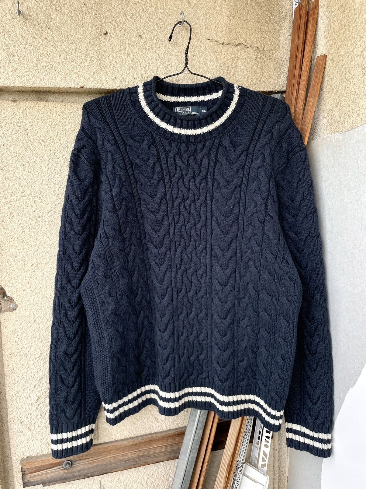 Polo Ralph Lauren Vintage 90s Polo Ralph Lauren Heavy Cable Knit Sweater Size US XL / EU 56 / 4 - 9 Thumbnail