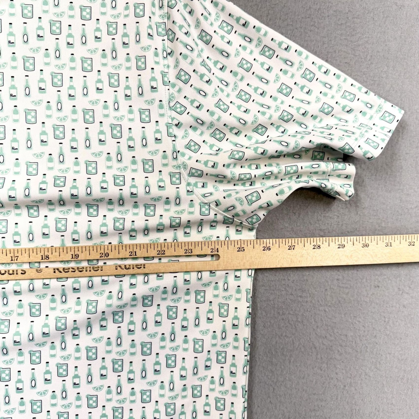 Vintage Bermuda Sands Polo Shirt Mens XL White Cocktail Print Golf Performance Summer Size US XL / EU 56 / 4 - 6 Thumbnail