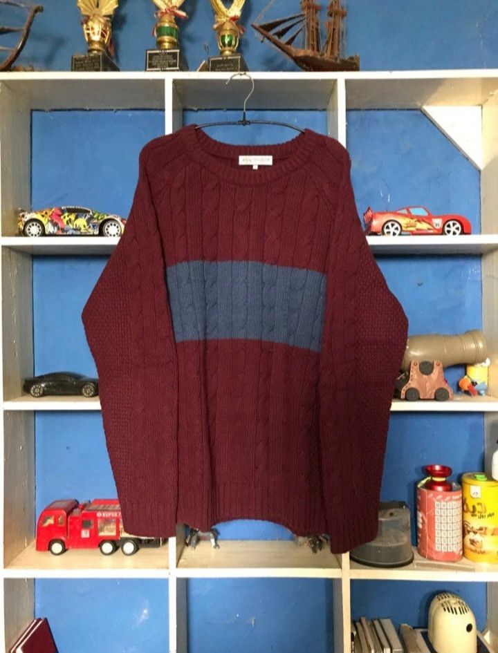 Beams Plus × Japanese Brand × Vintage B Ming by Beams Cable Sweater / Crewneck Size US XL / EU 56 / 4 - 1 Thumbnail