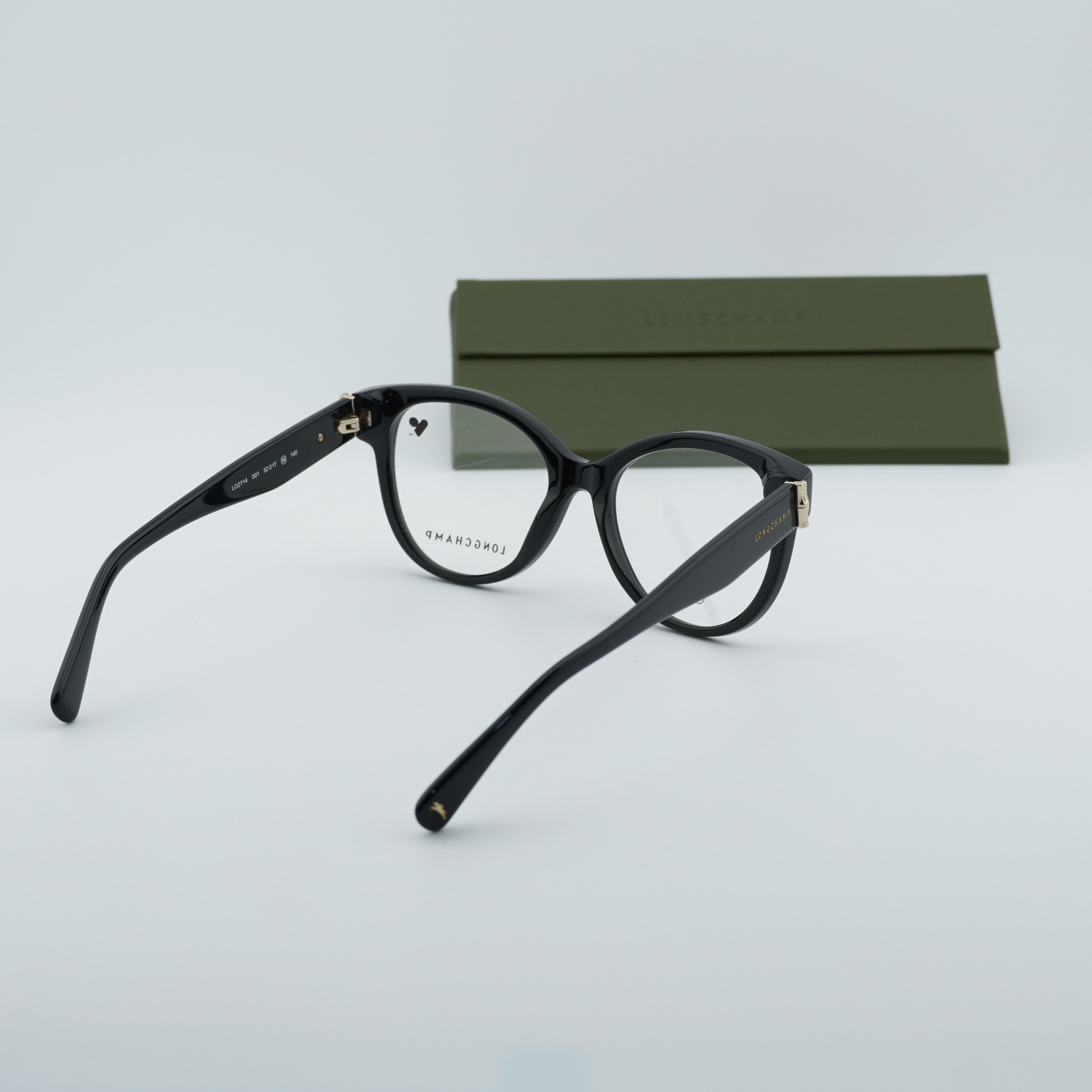 Longchamp Longchamp LO2714 001 Eyeglasses Black 52mm Square Frame Size ONE SIZE - 11 Thumbnail