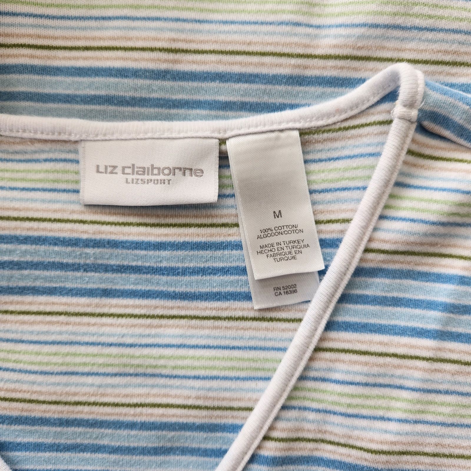 Vintage Y2K White Blue Green Stripe Knit Cotton Tank Top M Size M / US 6-8 / IT 42-44 - 5 Thumbnail