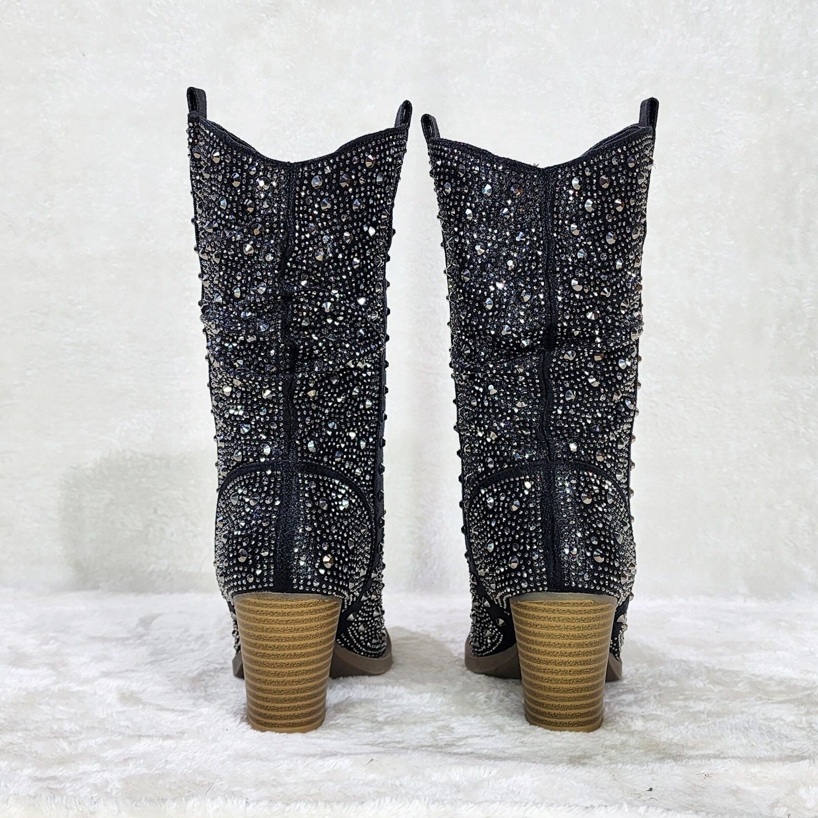 Other Angel Riders Rhinestones Country Glam Western Cowgirl Slouch Size US 7 / IT 37 - 4 Thumbnail