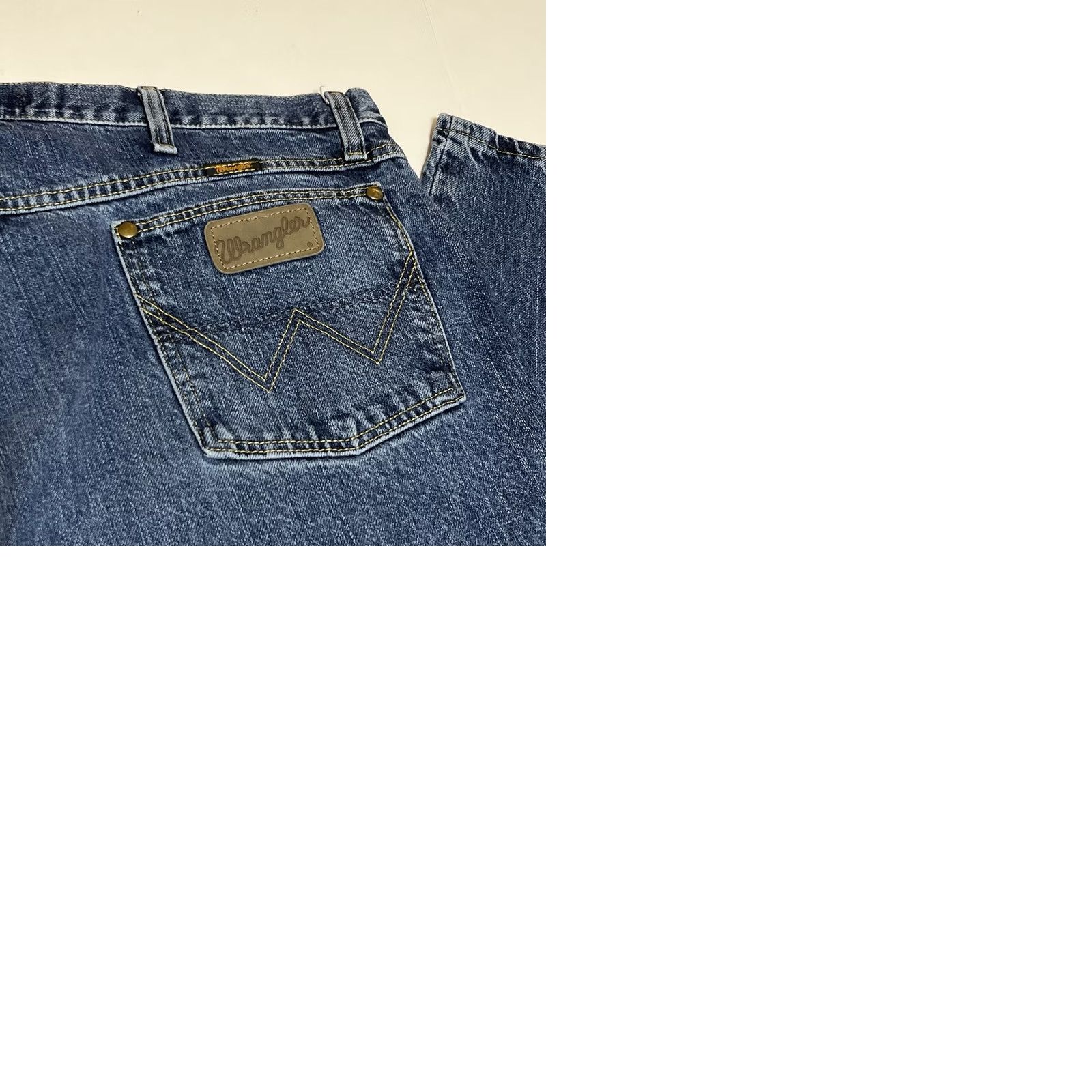 Wrangler Wrangler Cowboy Cut Jeans Straight Denim 40x30 Blue Distressed Mens Regular 40in Inseam Cowboy Southwestern Logo Distressed 13MGSDS Size US 40 / EU 56 - 9 Thumbnail