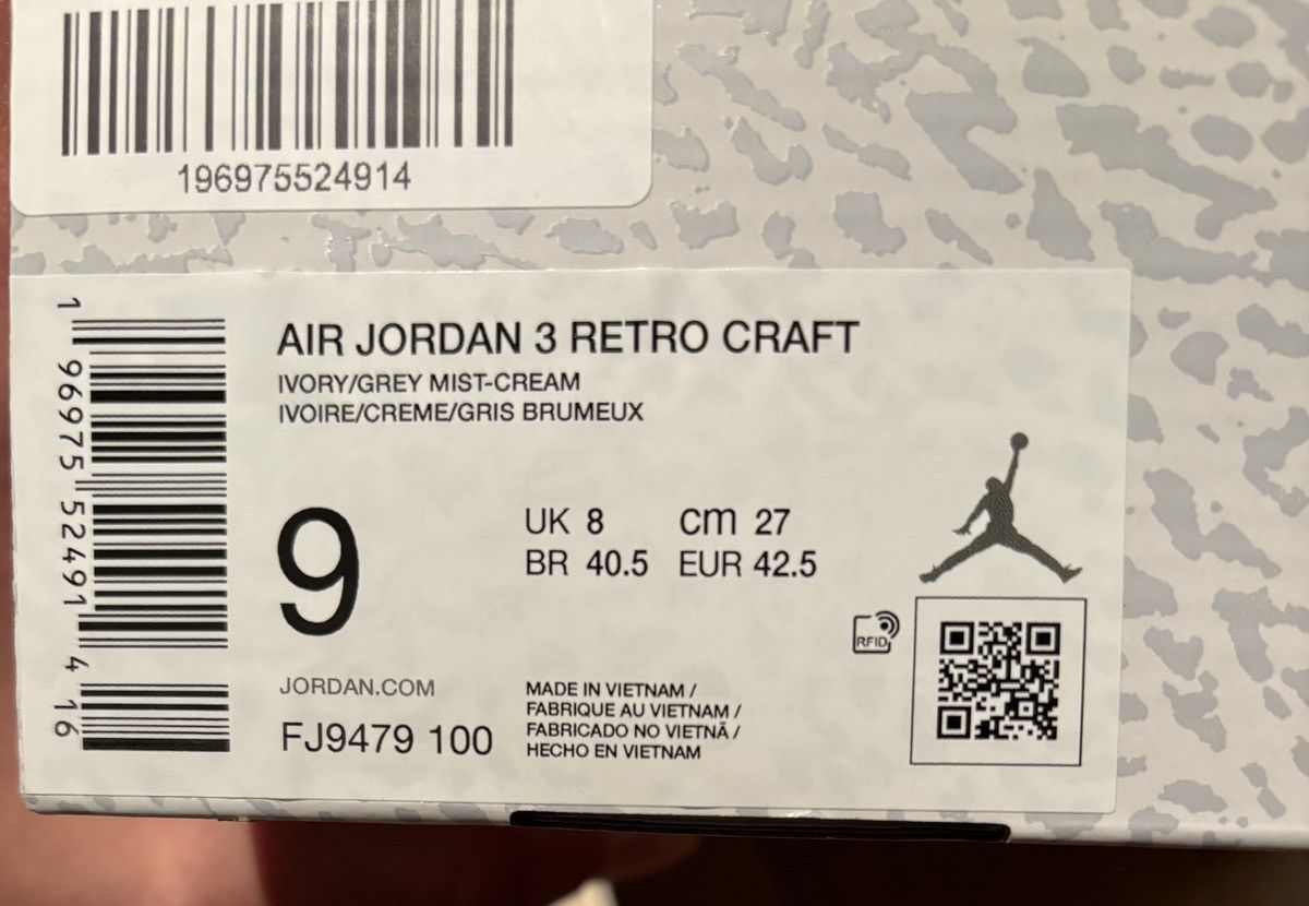Jordan Brand × Nike Jordan 3 Craft Ivory Size US 9 / EU 42 - 12 Thumbnail