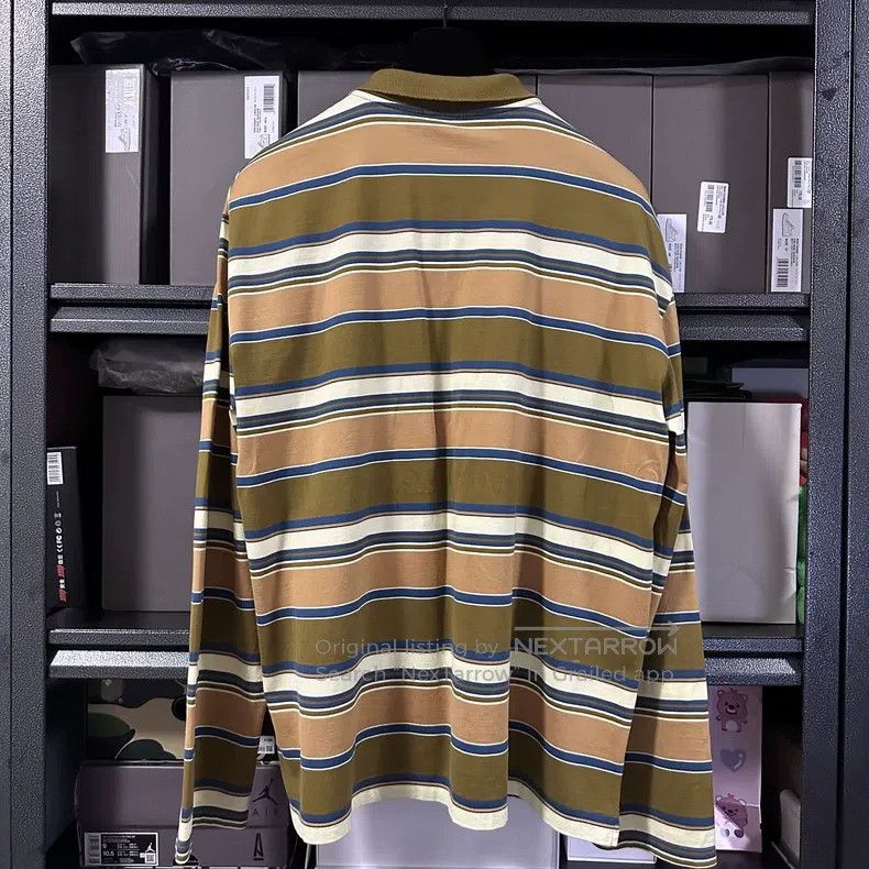 Miu Miu Miu Miu Size XL Yellow-green-brown striped polo Size US XL / EU 56 / 4 - 2 Thumbnail
